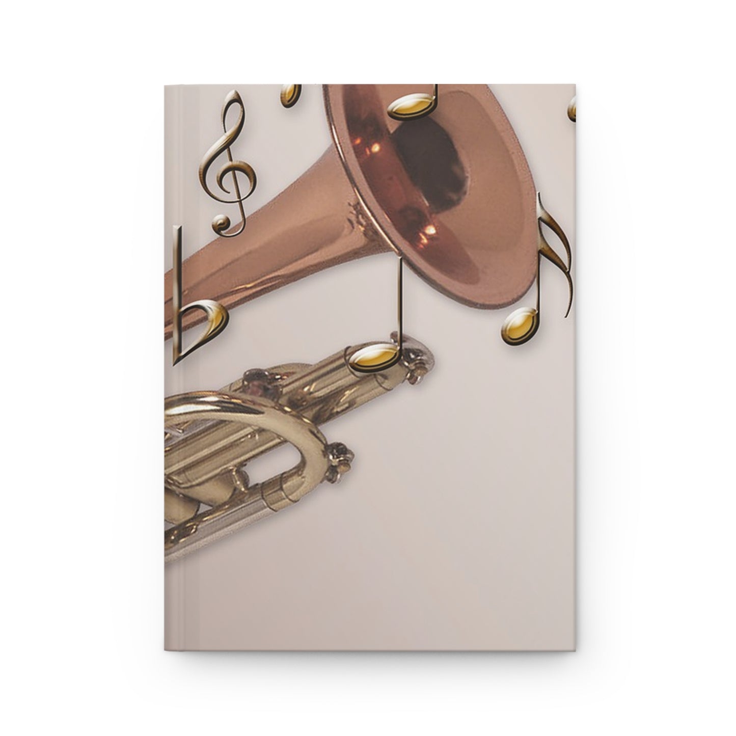 Musician's Gig Notes Hardcover Journal And Notebook-Trumpet w Notes