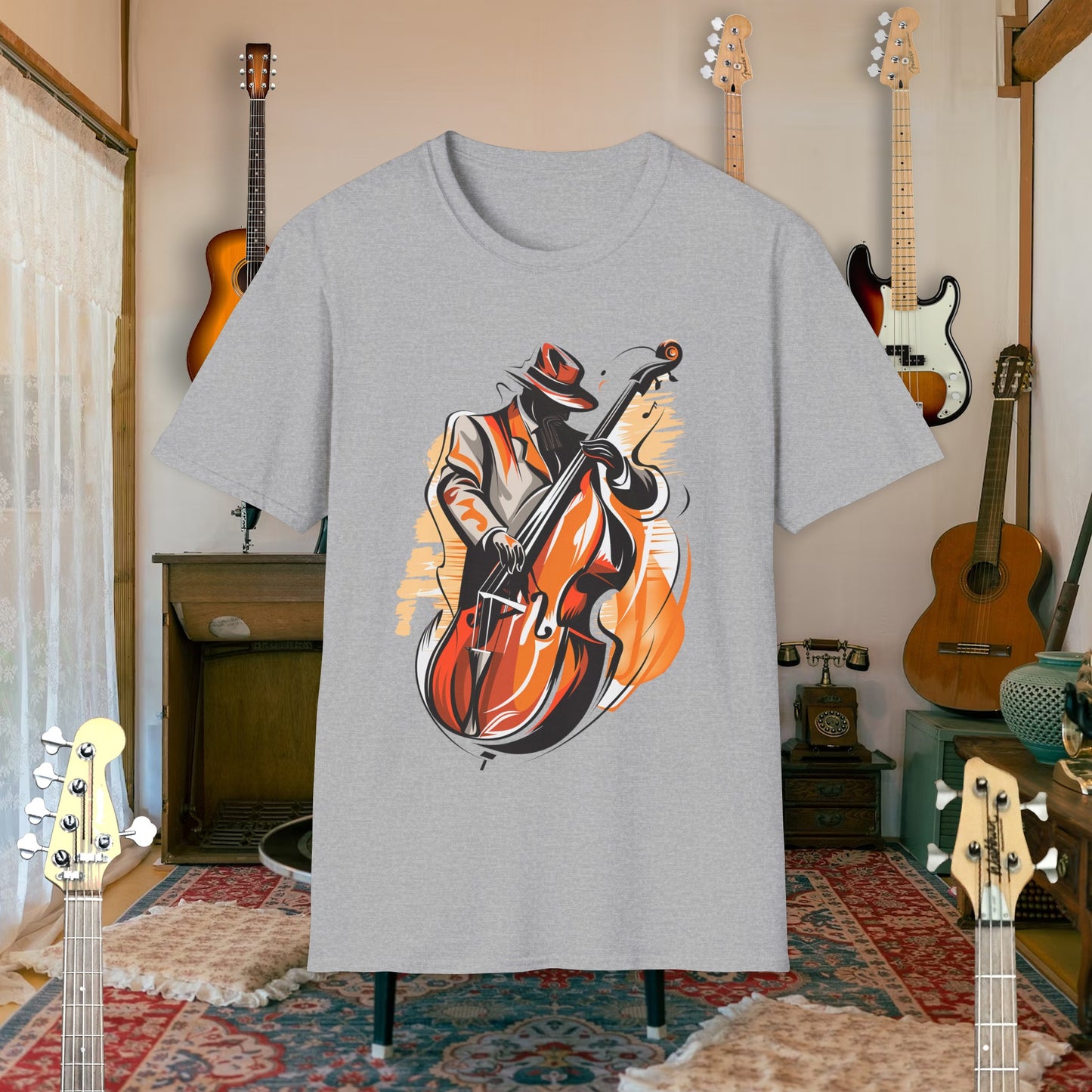 Tshirt-Upright Bass Fusion Color