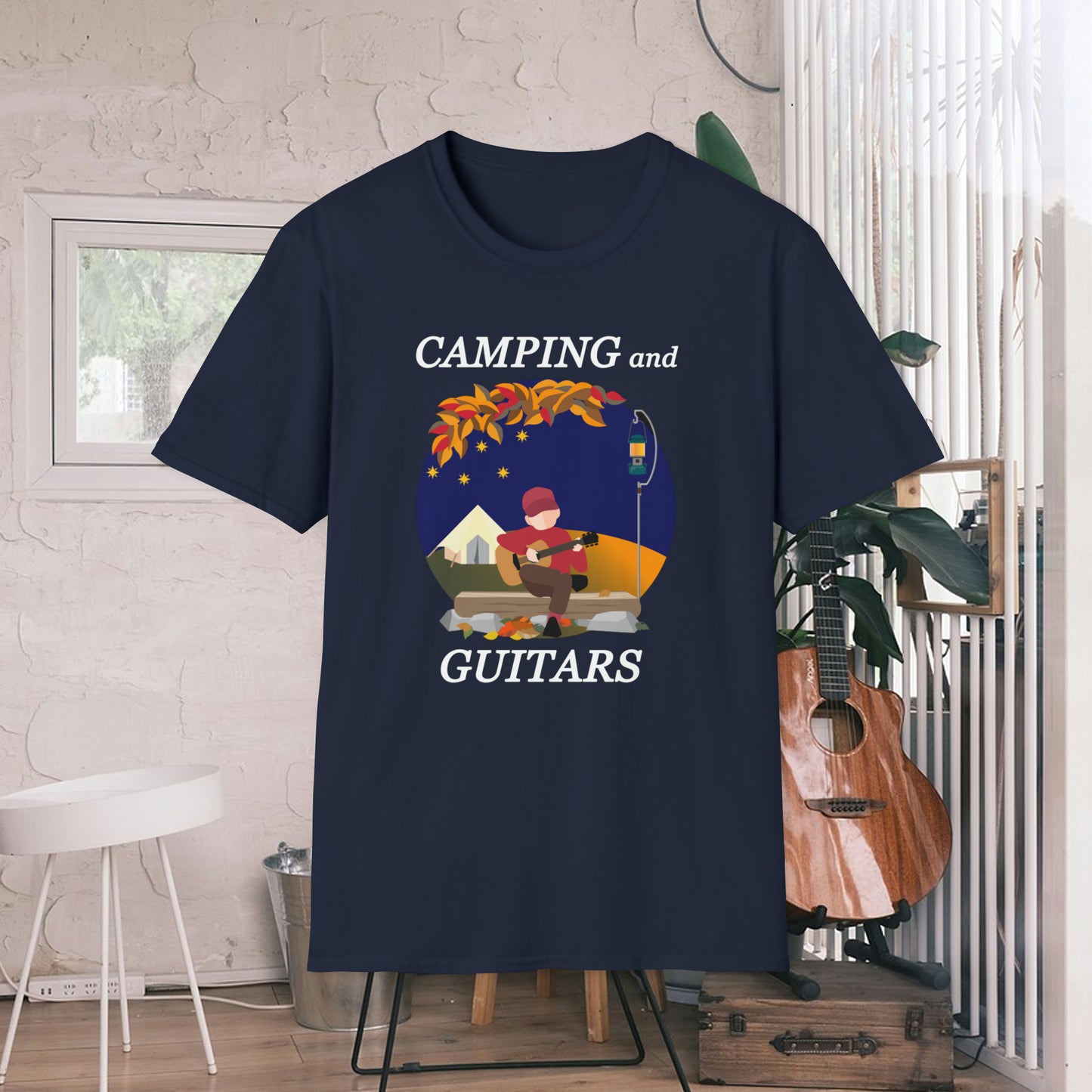 Tshirt-Camping And Guitars