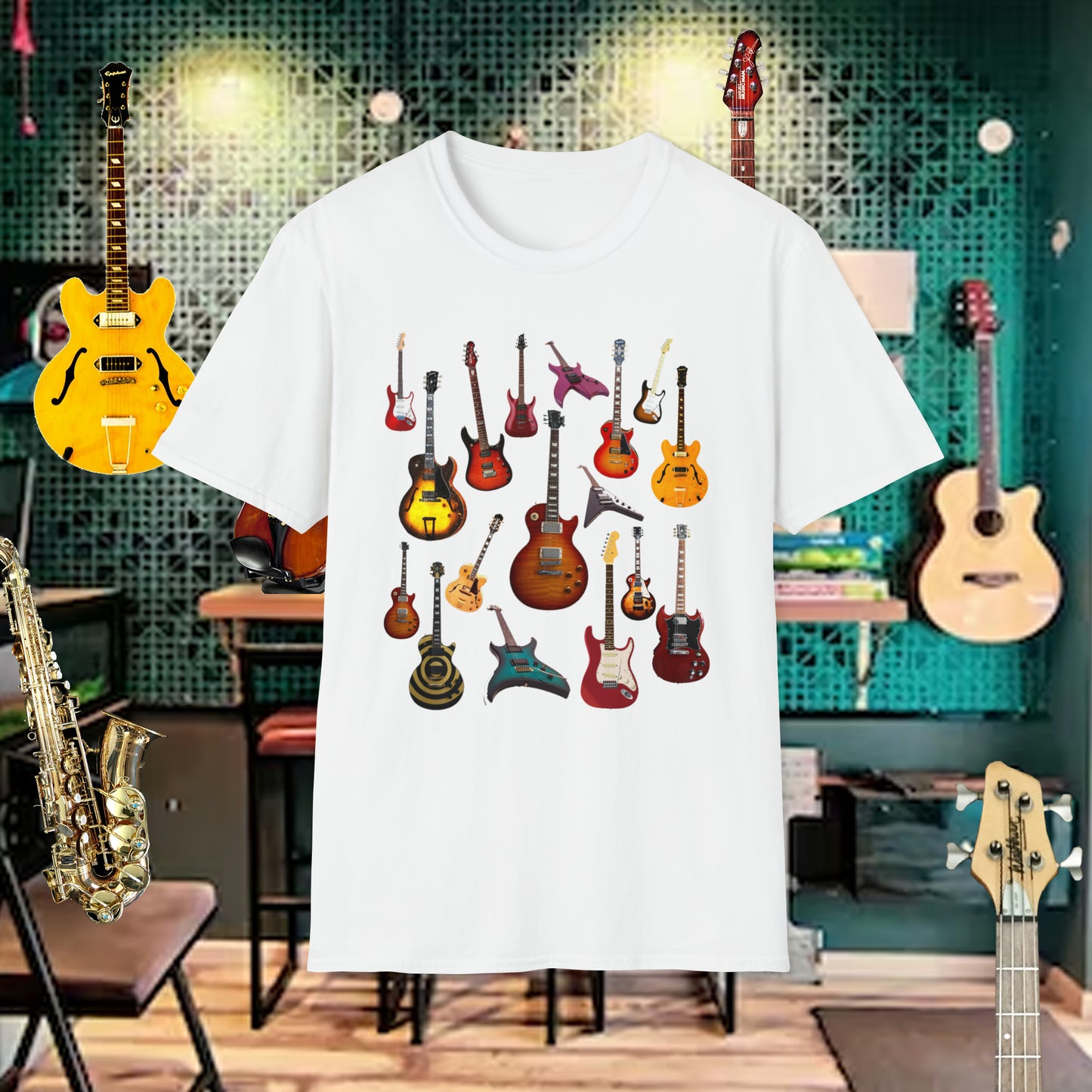 Tshirt-Electric Guitars Collage