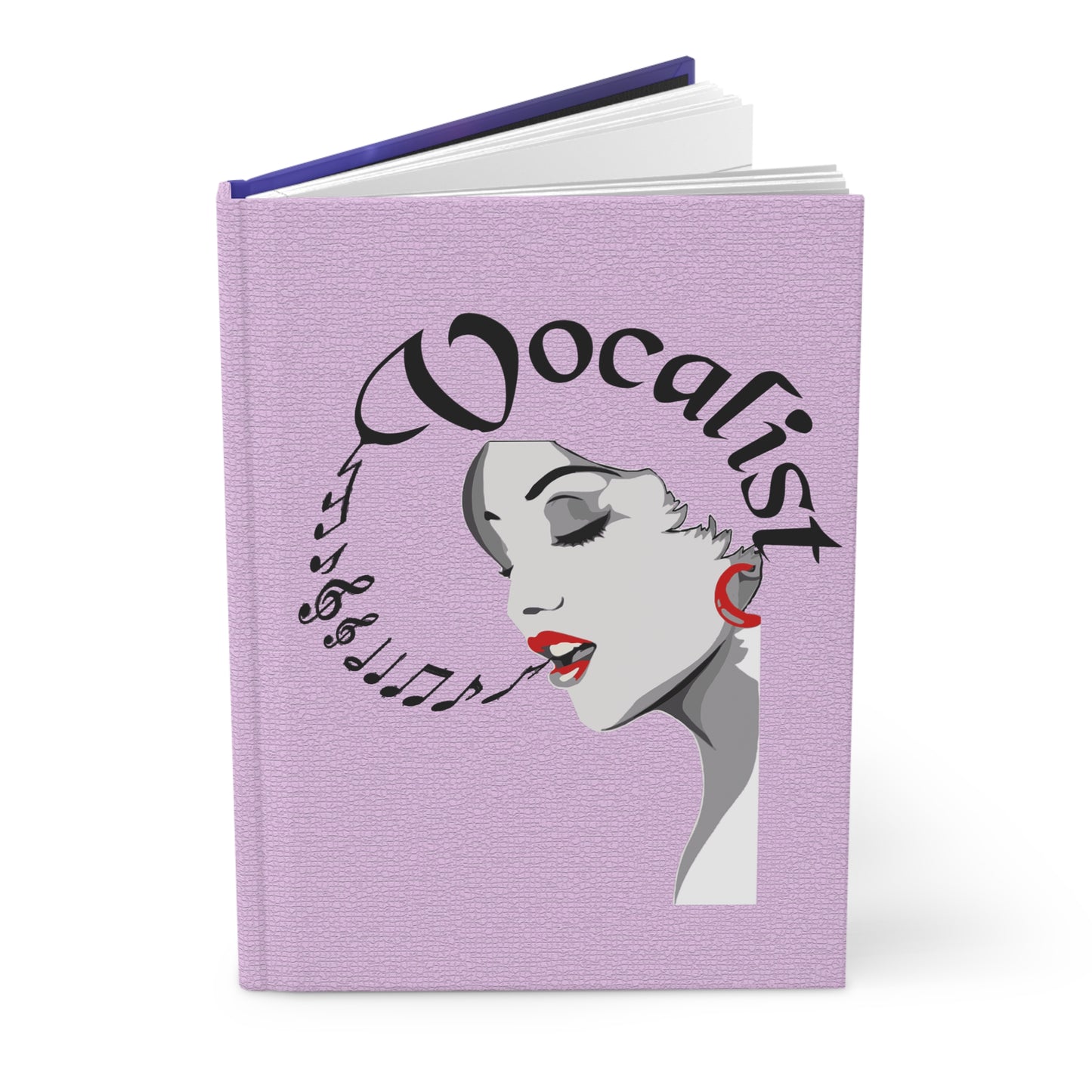 Musician's Gig Notes Hardcover Journal And Notebook-Vocalist Pink