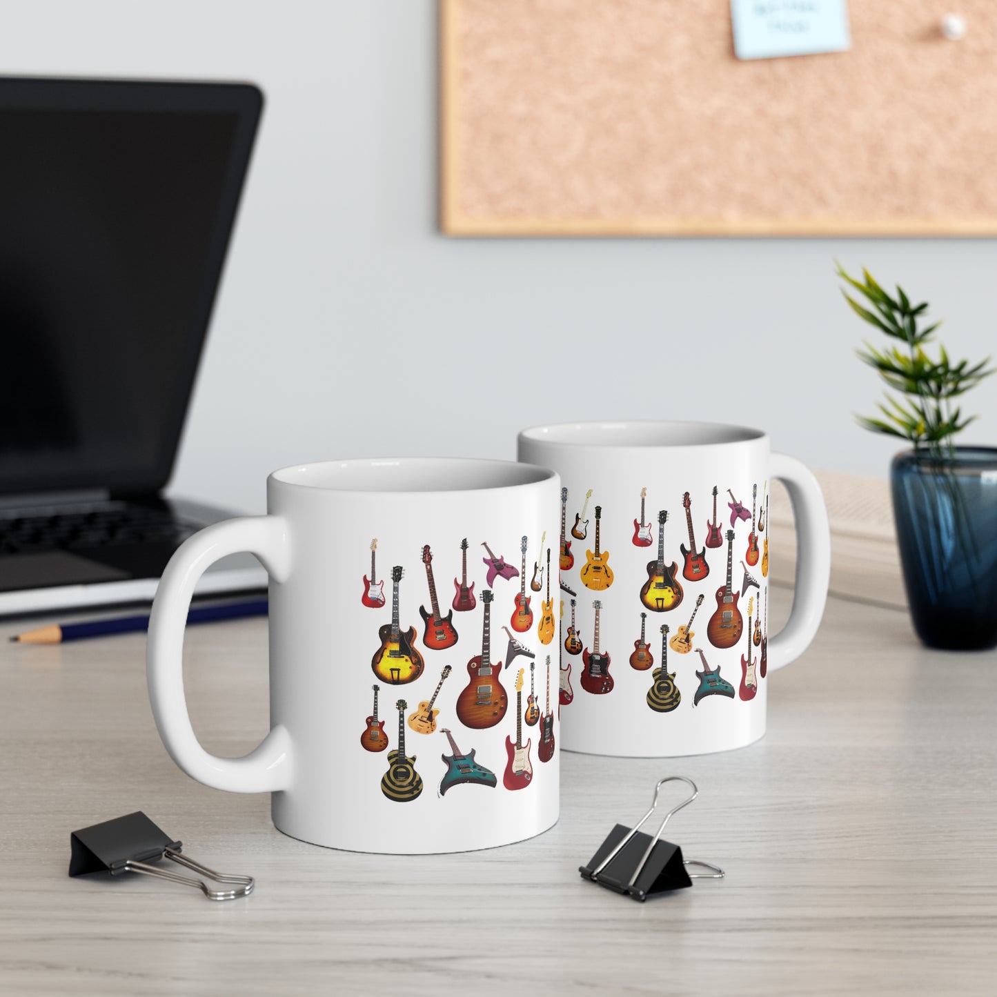 Music Pro Mug-Electric Guitars Collage