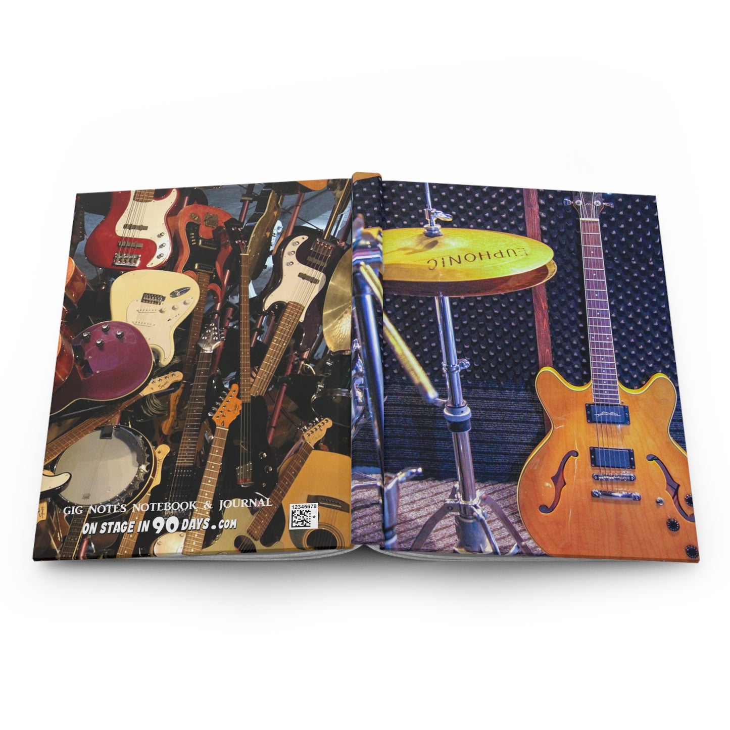 Musician's Gig Notes Hard Cover Journal And Notebook -Squire Guitar