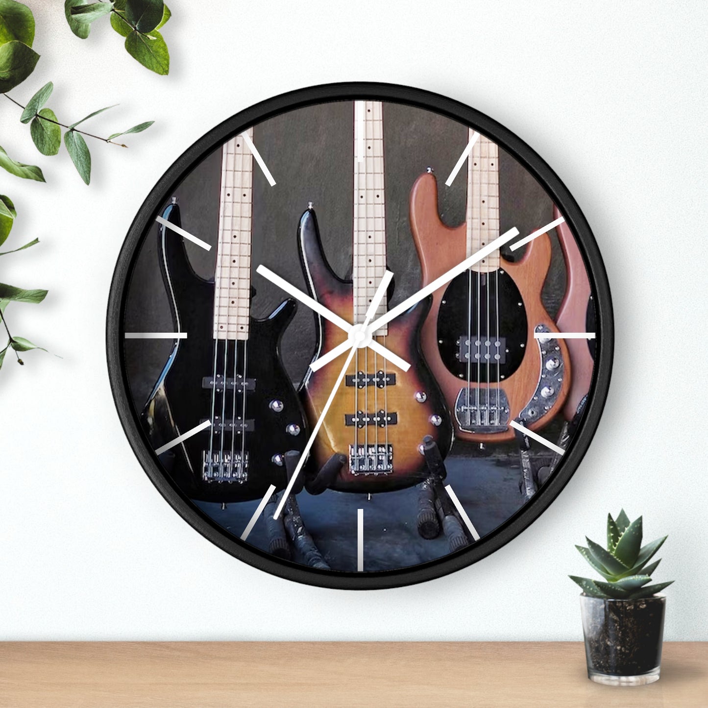 Wall Clock-Bass Guitars