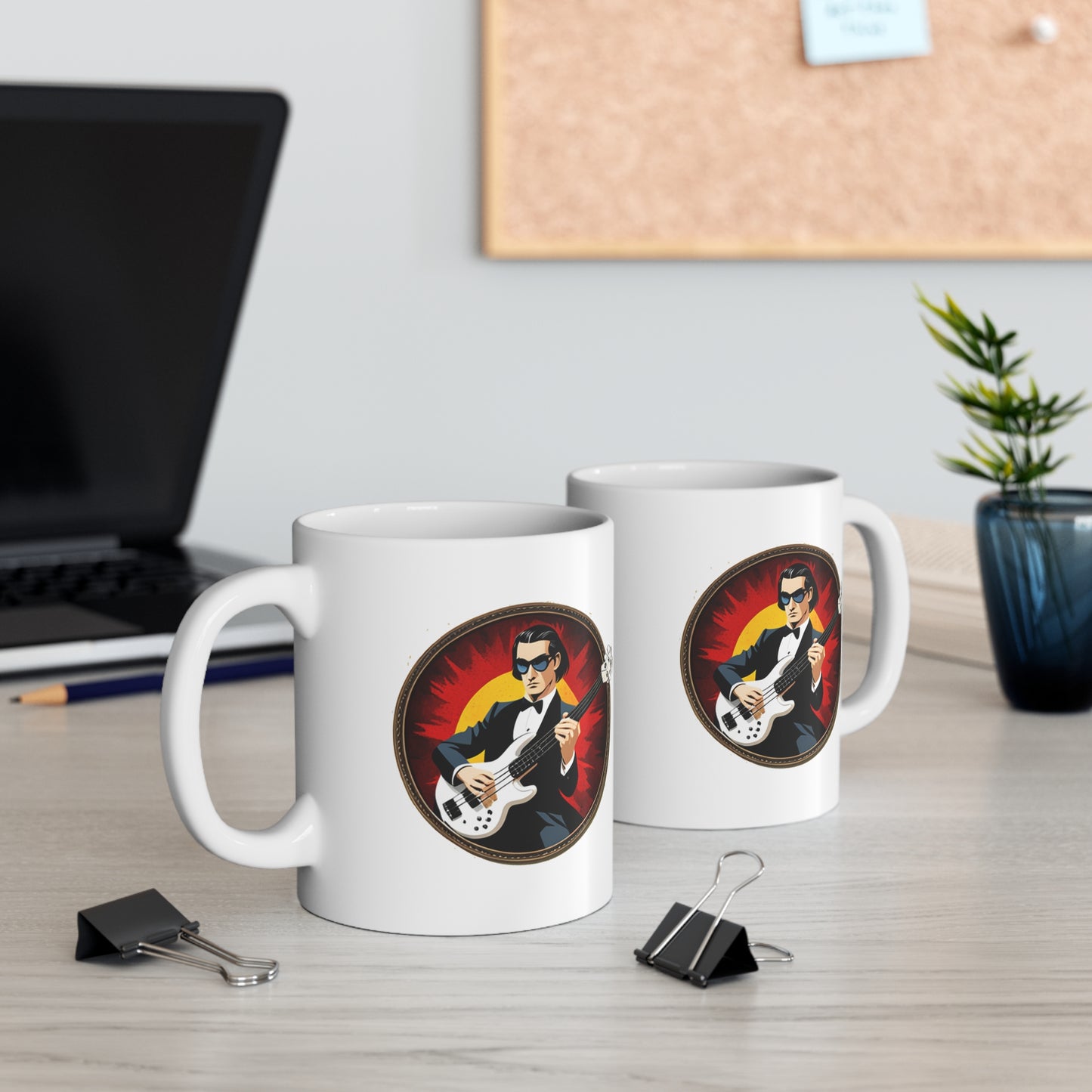 Music Pro Mug-Bass Player w White Bass In Circle