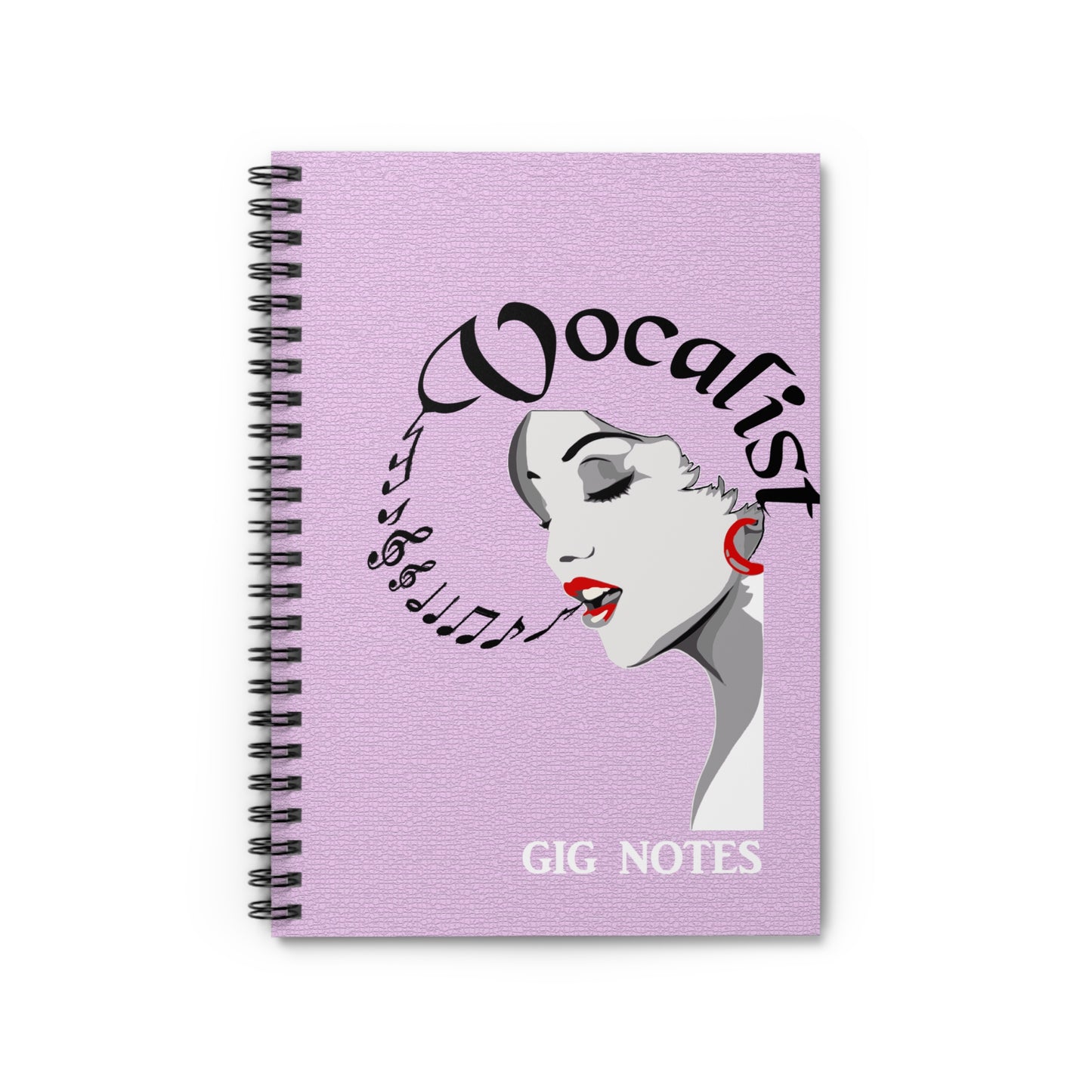 Musician's Gig Notes Notebook And Journal-Vocalist Pink