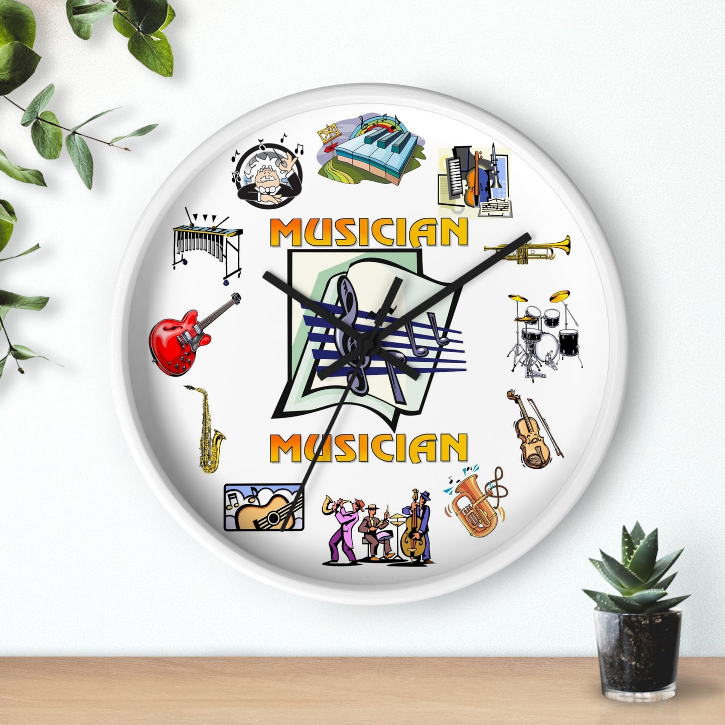 Wall Clock-Music Icons