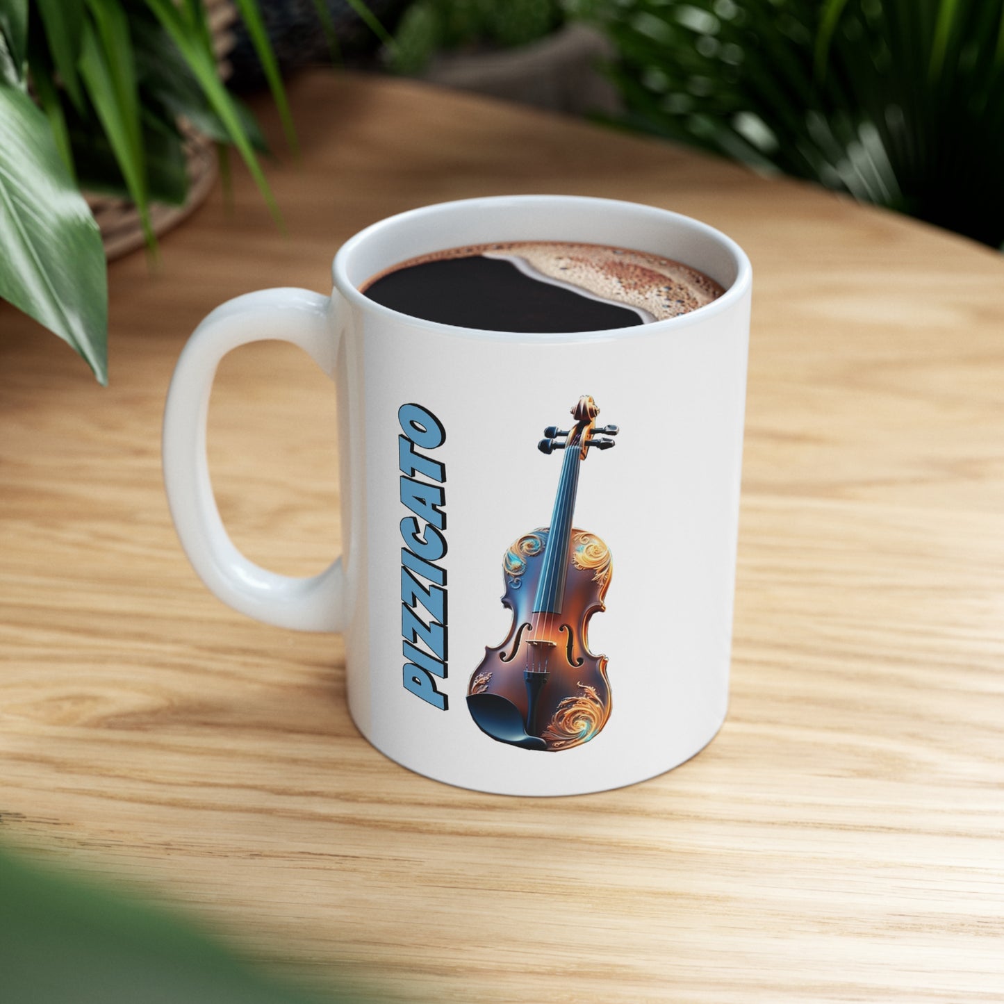 Music Pro Mug-Violin Pizzicato Verticle