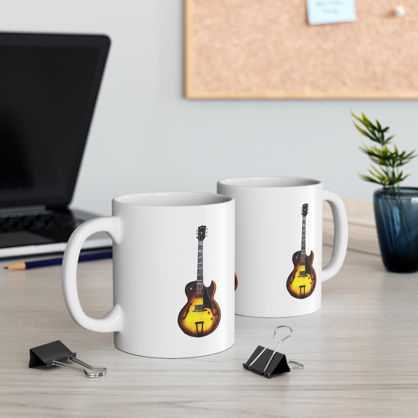 Music Pro Mug-Yellow Gibson Guitar