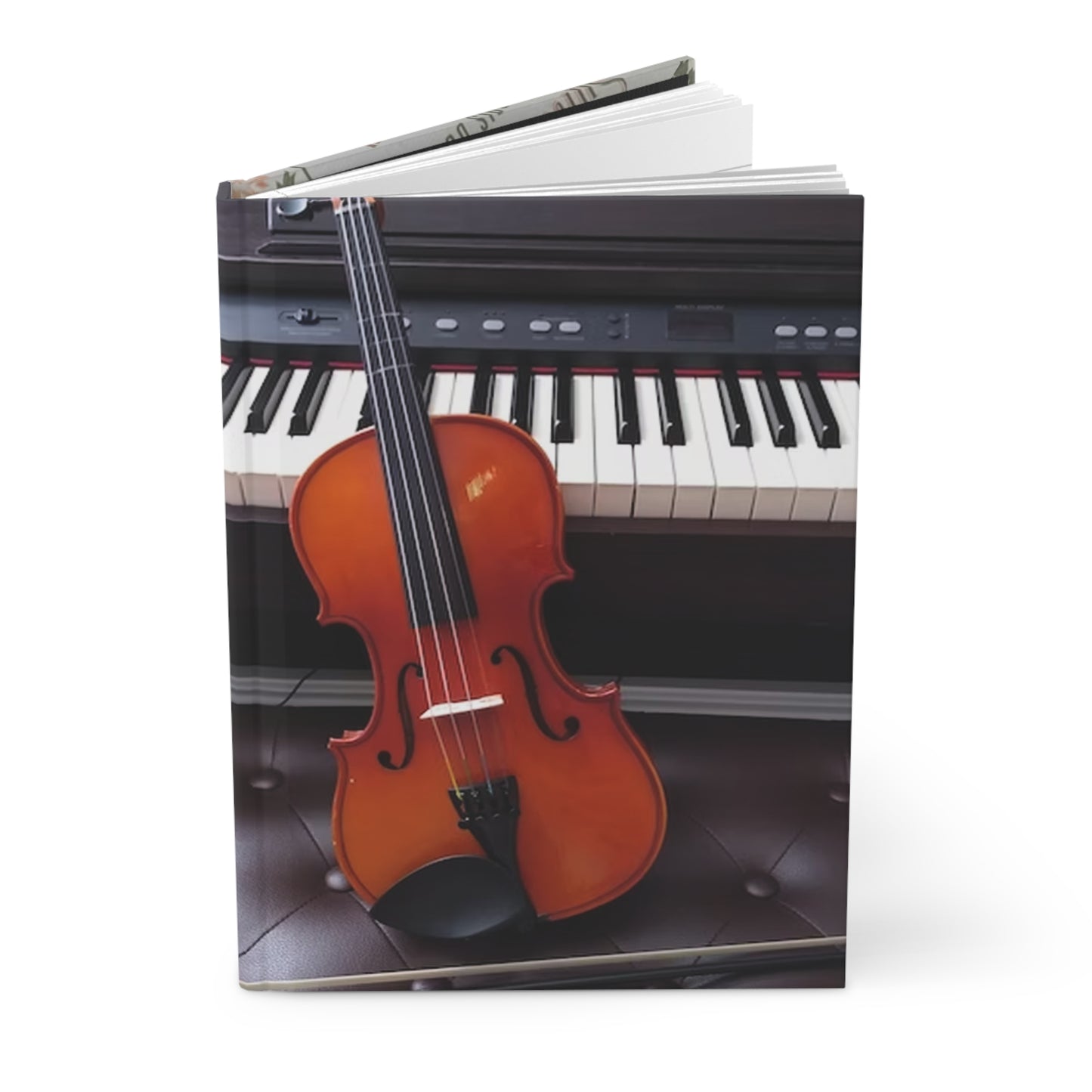 Musician's Gig Notes Hardcover Journal And Notebook-Piano And Violin