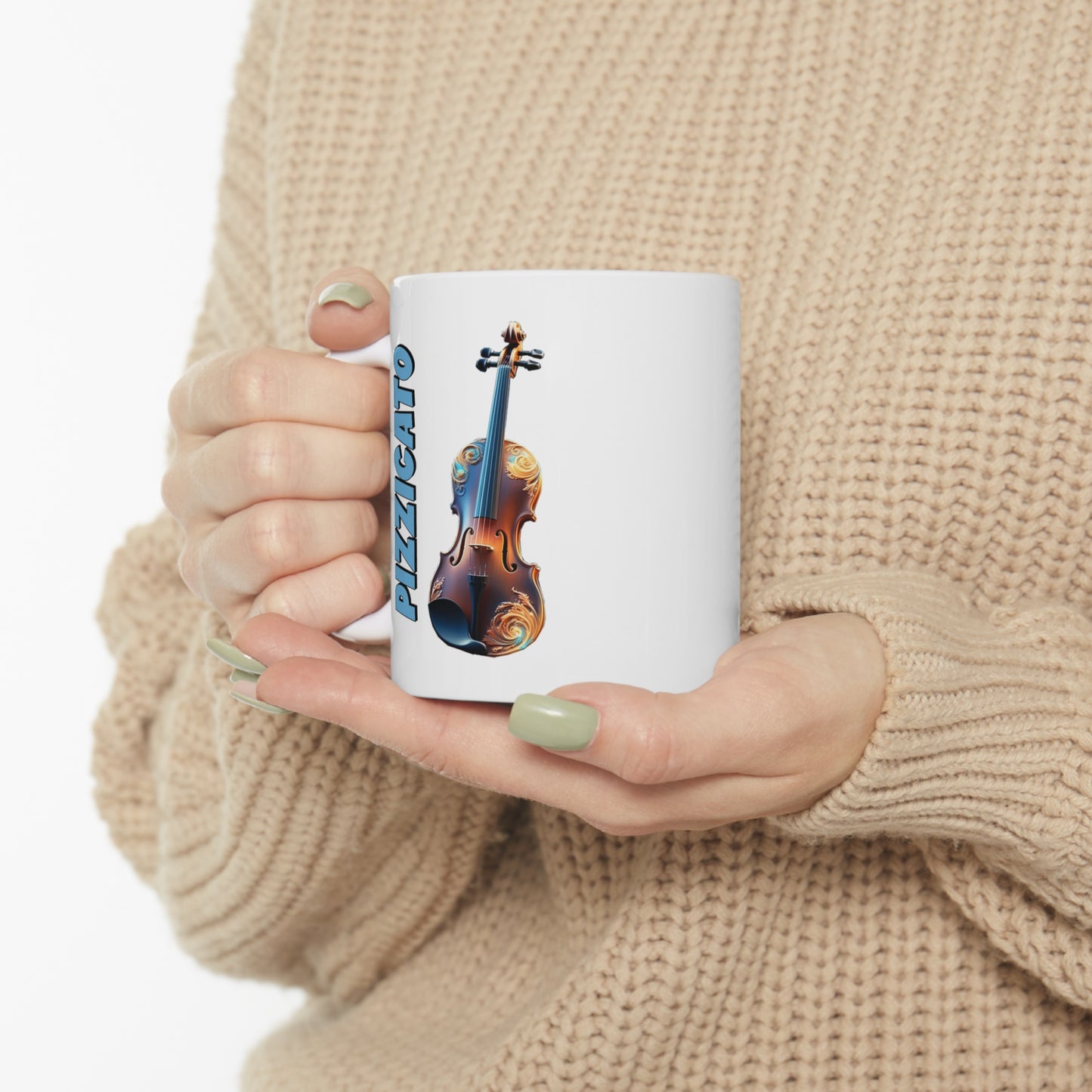 Music Pro Mug-Violin Pizzicato Verticle