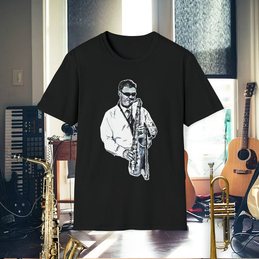 TShirt-Sax Player Outline