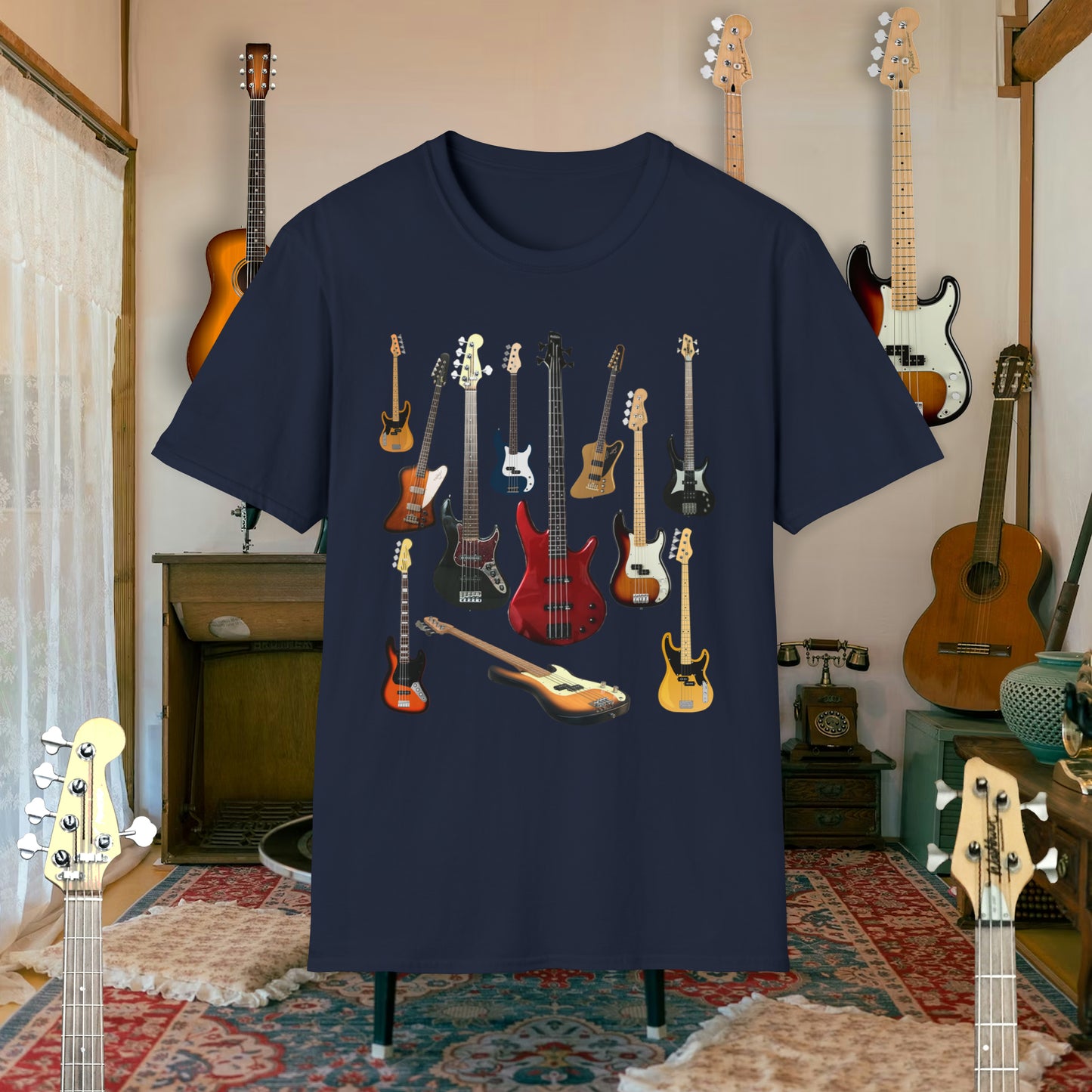 Tshirt-Bass Guitar Collage