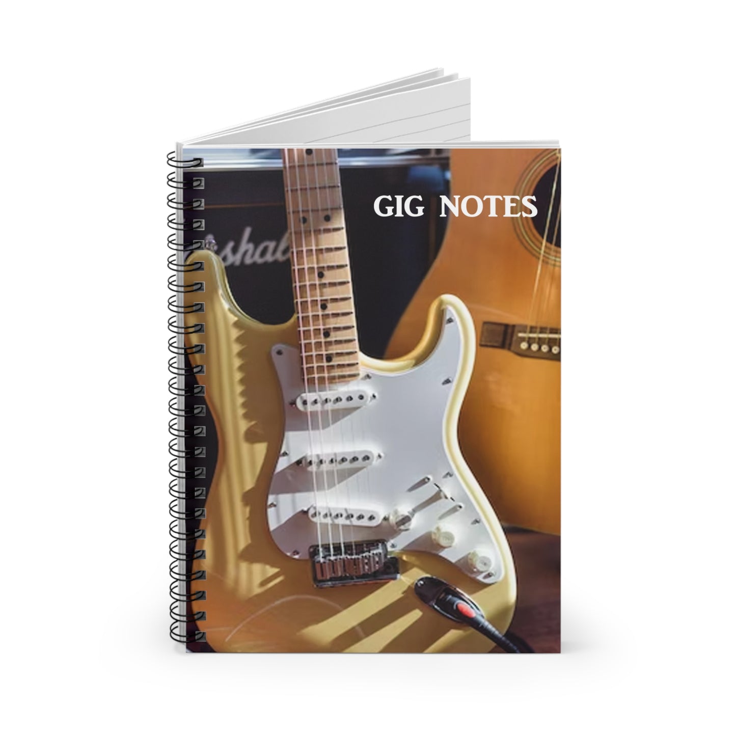 Musician's Gig Notes Notebook and Journal-Yellow Electric Guitar