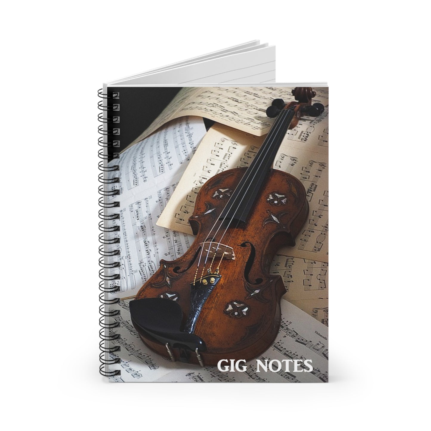 Musician's Gig Notes Notebook And Journal -Violin 2