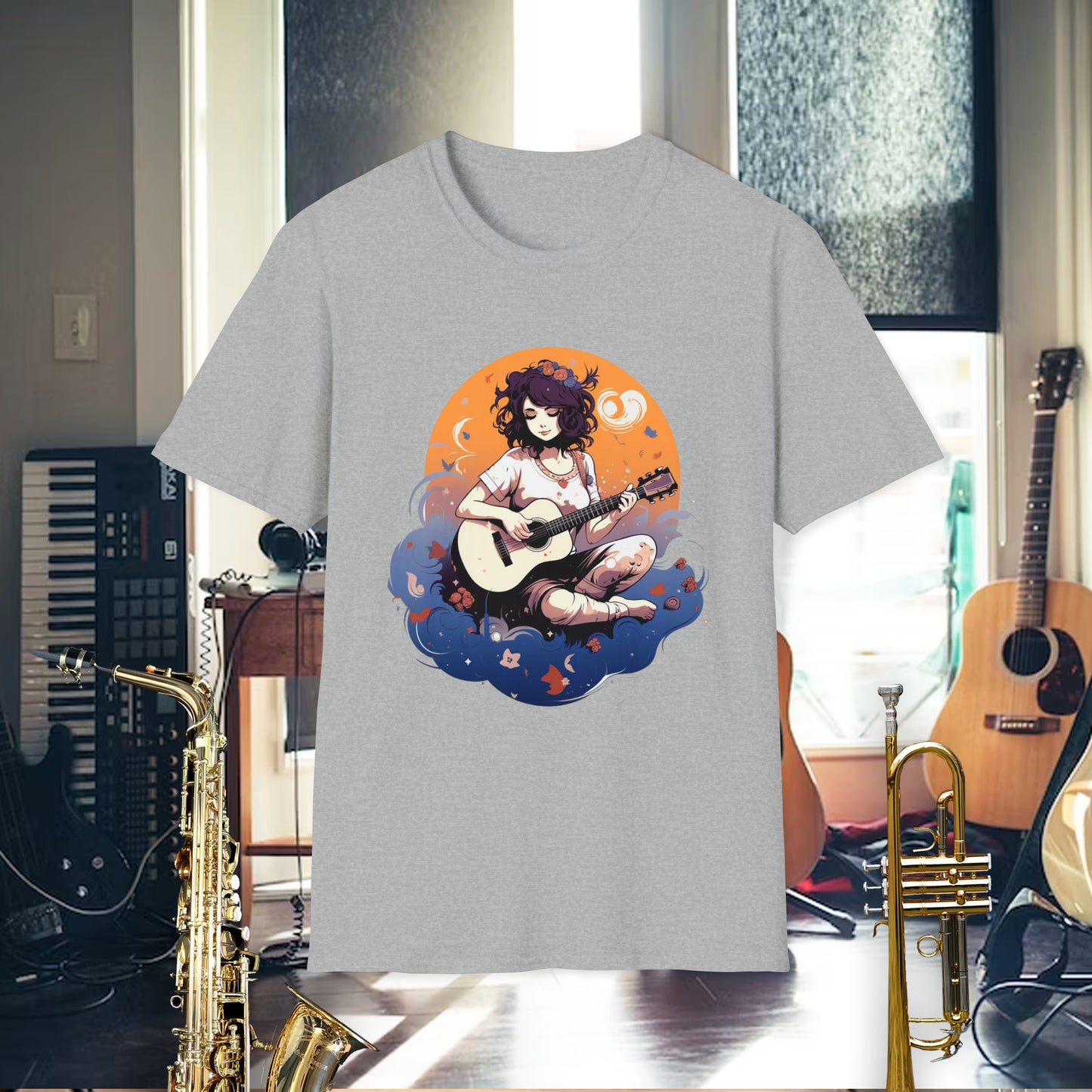 Tshirt-Guitar:Lady Acoustic