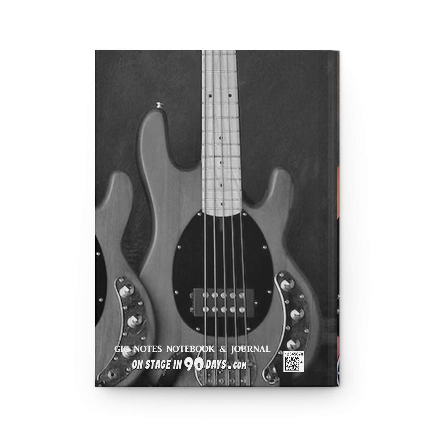 Musician's Gig Notes Hardcover Journal And Notebook-Dark Wood Basses