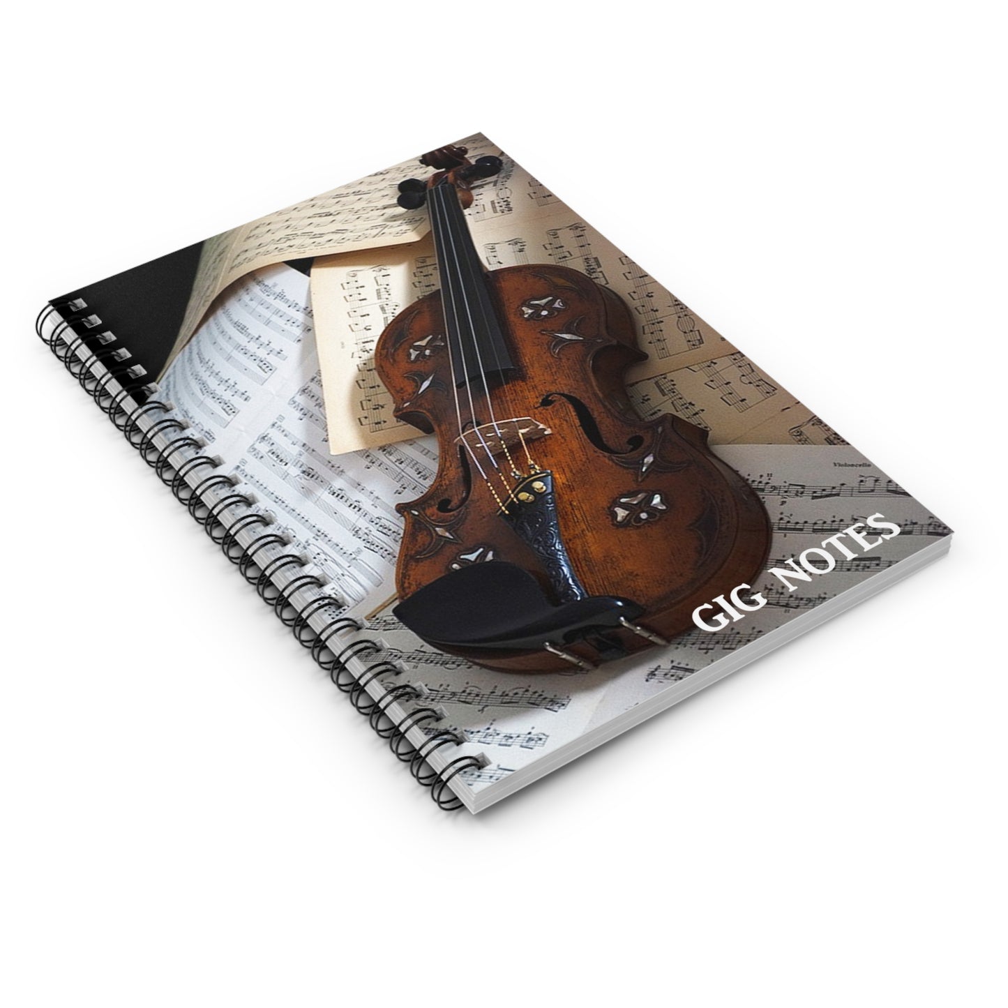 Musician's Gig Notes Notebook And Journal -Violin 2