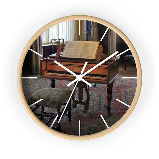 Wall Clock-Vintage Piano