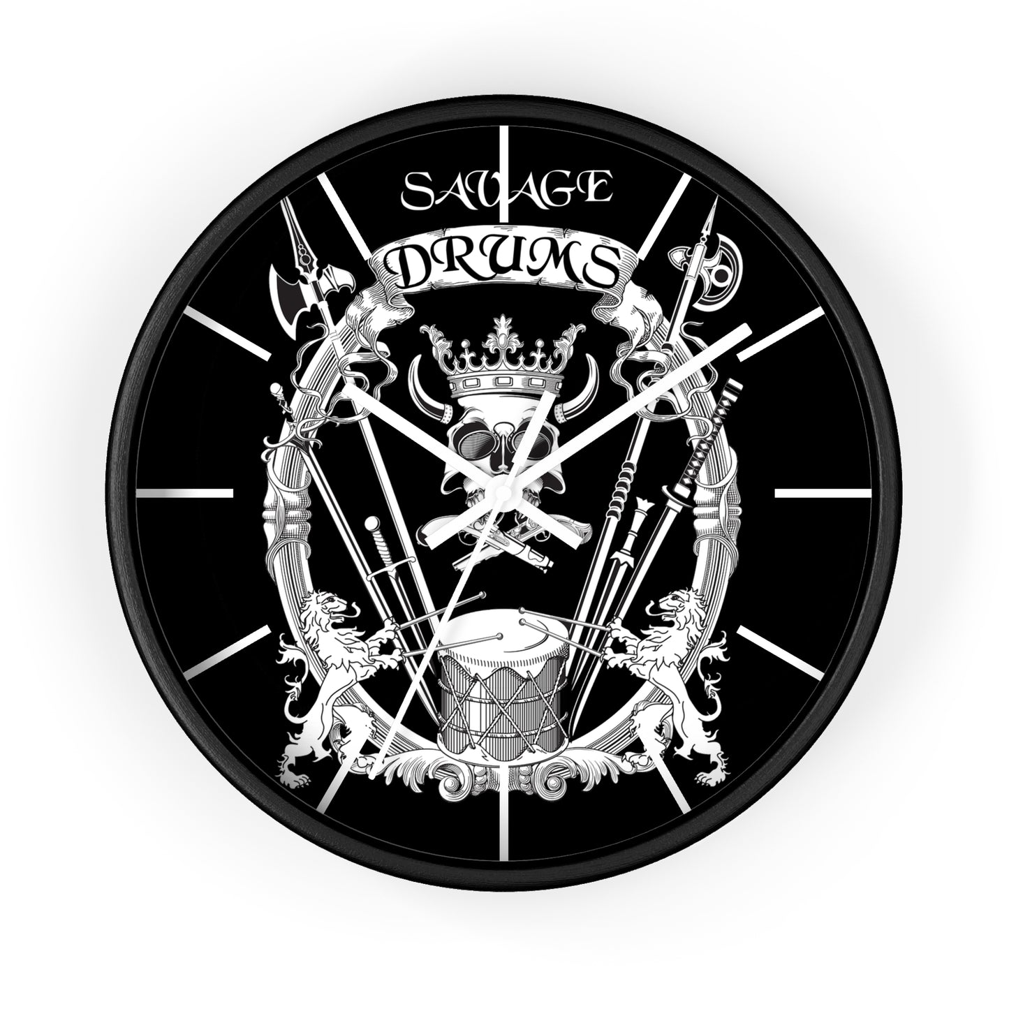 Wall Clock-Savage Drums