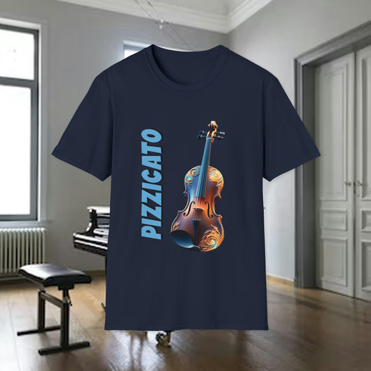 Tshirt-Violin Pizzicato:Vertical