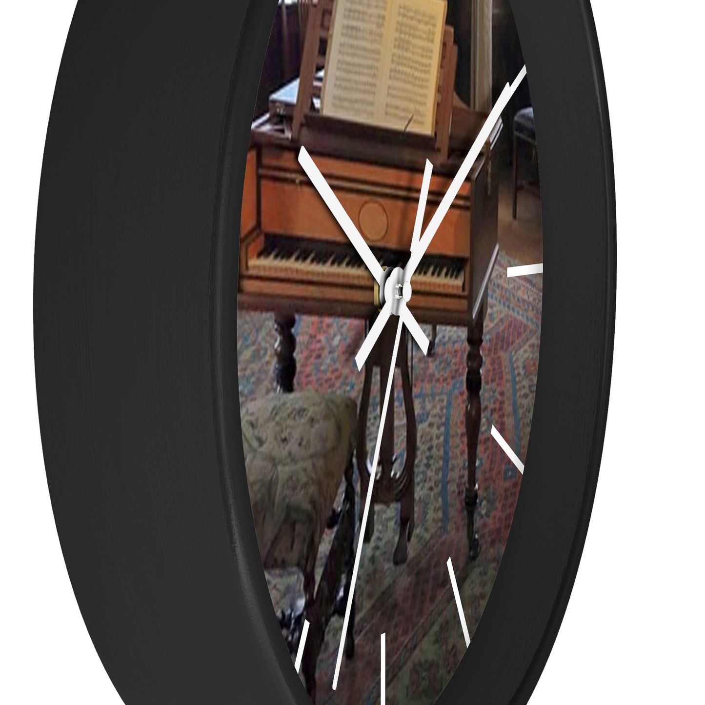 Wall Clock-Vintage Piano