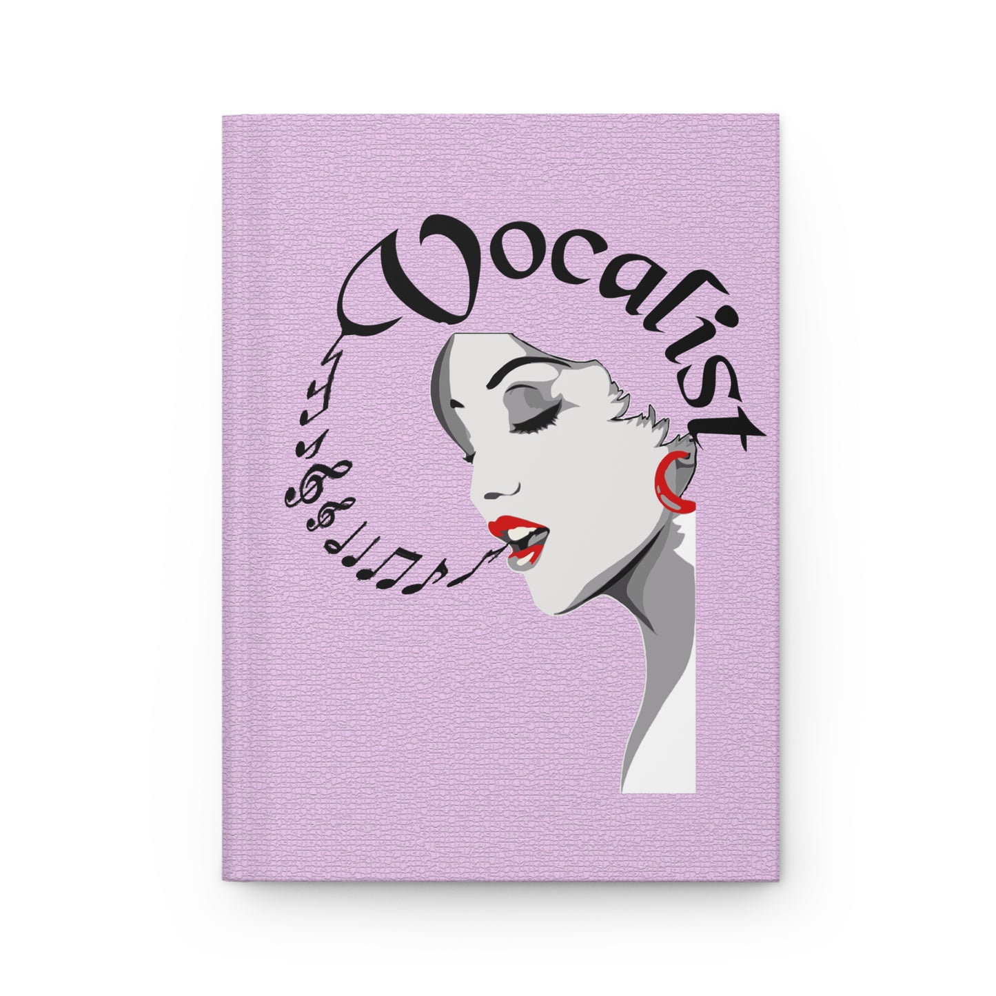 Musician's Gig Notes Hardcover Journal And Notebook-Vocalist Pink