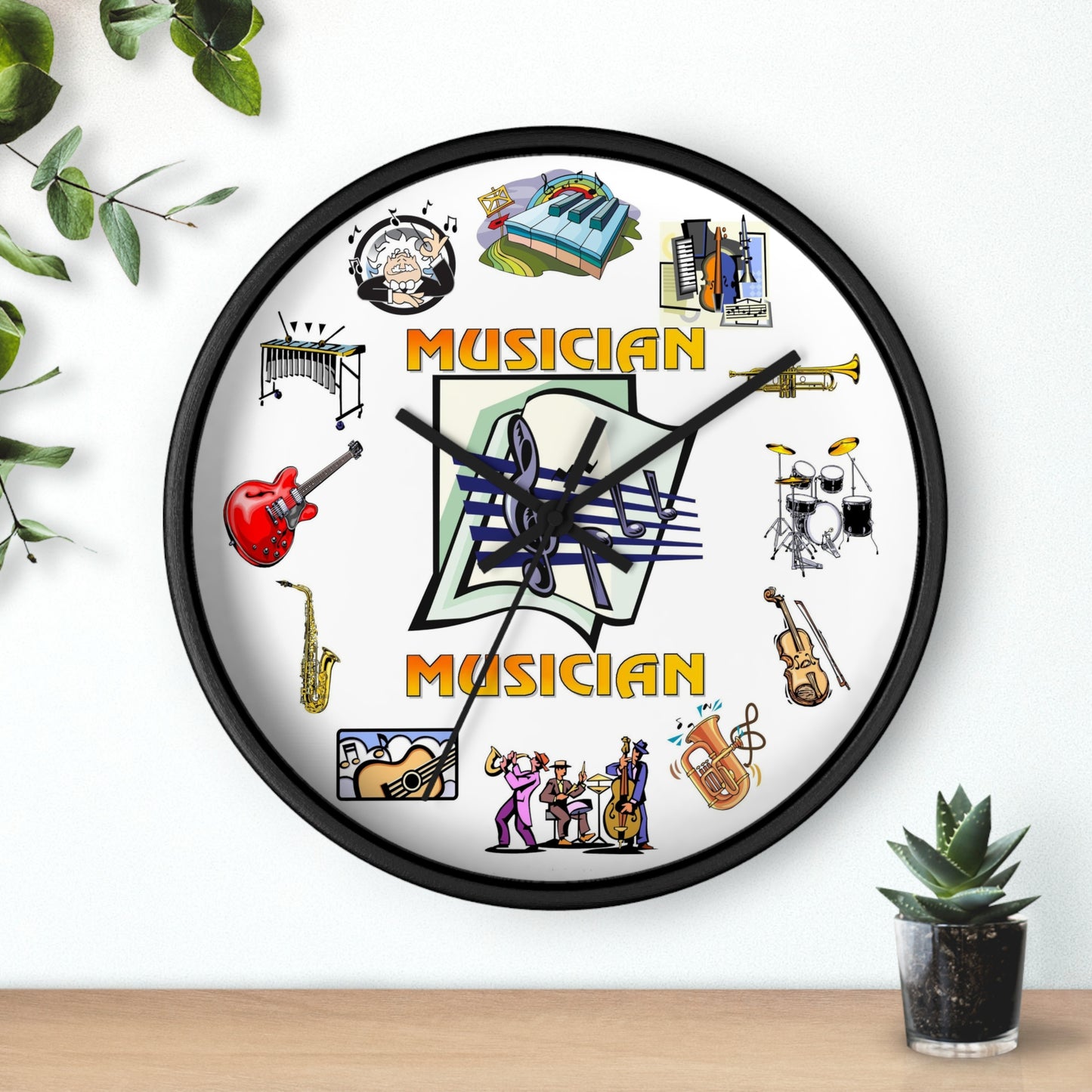 Wall Clock-Music Icons