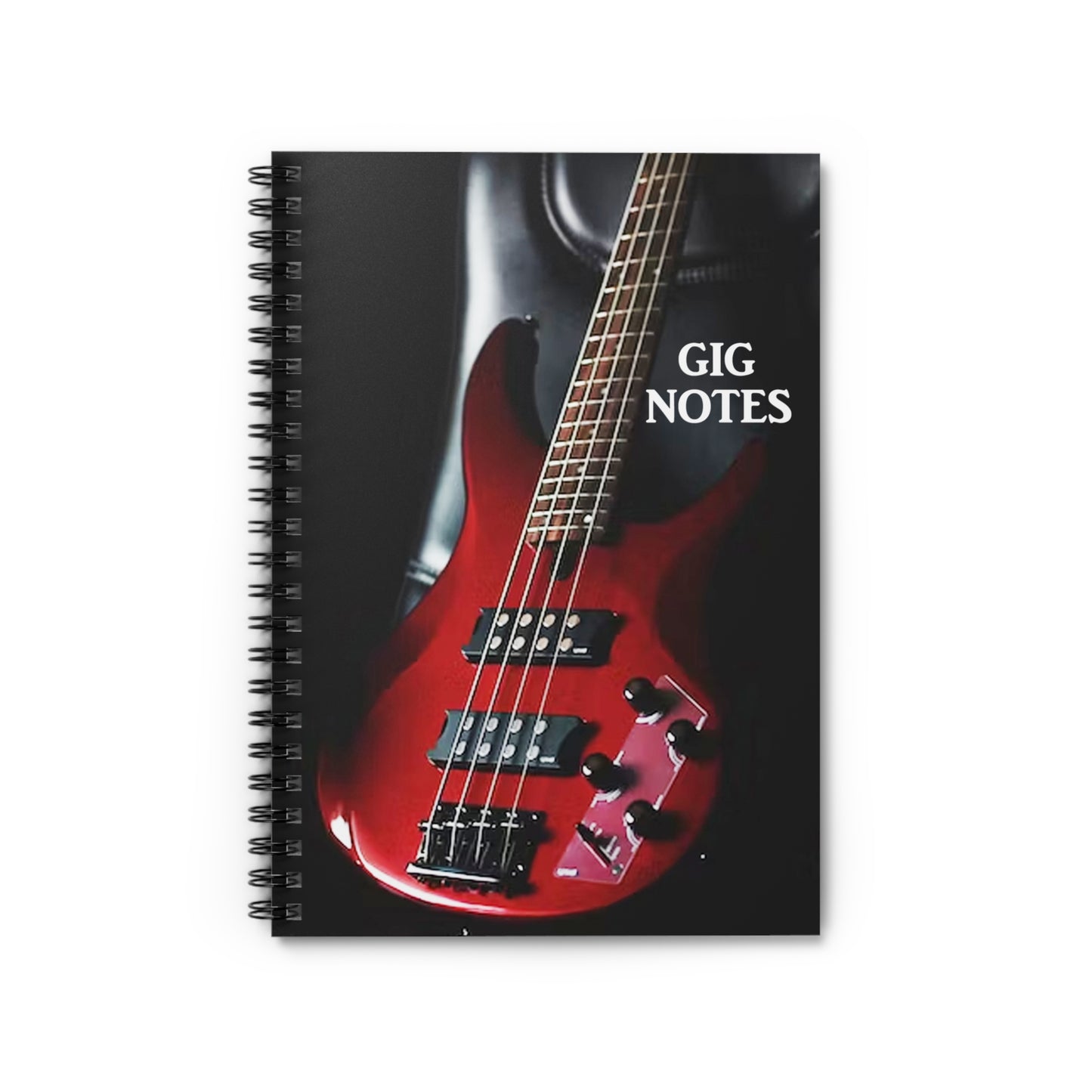 Musician's Gig Notes Notebook And Journal-Mahogany Bass