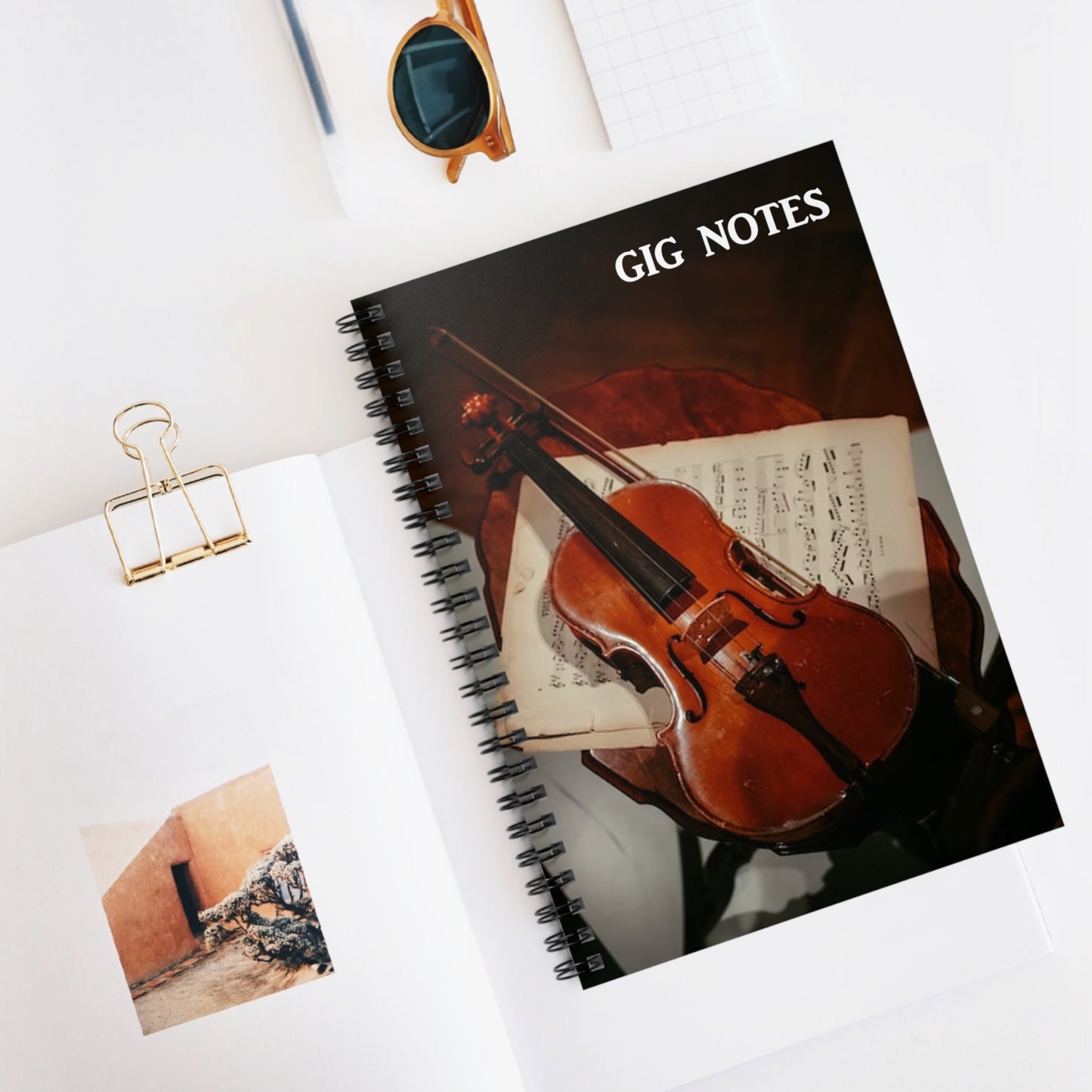 Musician's Gig Notes Notebook And Journal-Violin