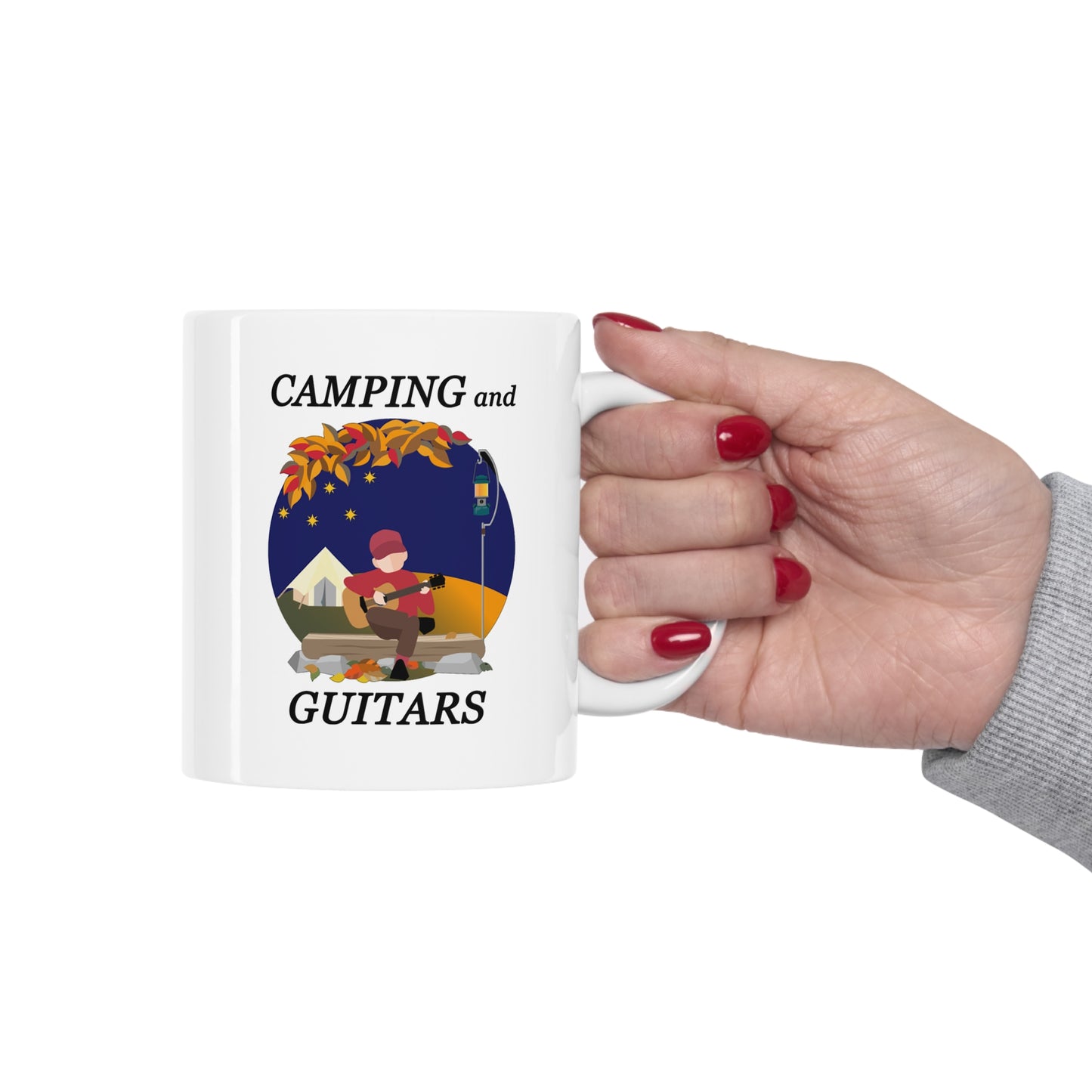 Music Pro Mug-Camping And Guitars