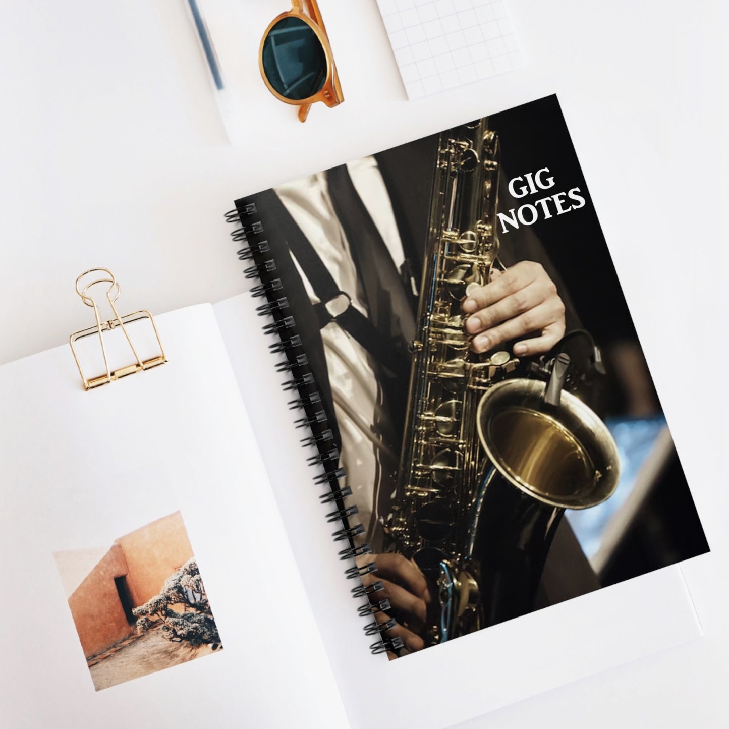 Musician's Gig Notes Notebook and Journal-Saxophone