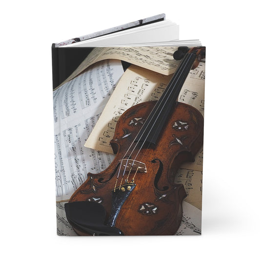 Musician's Gig Notes Hardcover Journal and Notebook-Violin 2