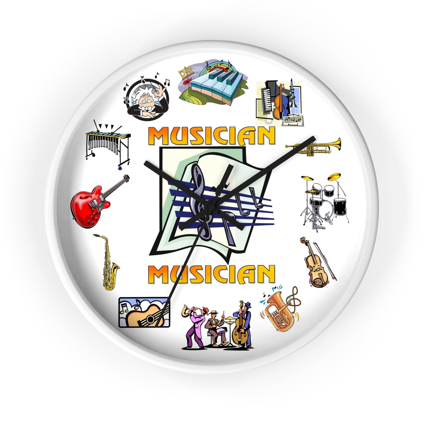 Wall Clock-Music Icons