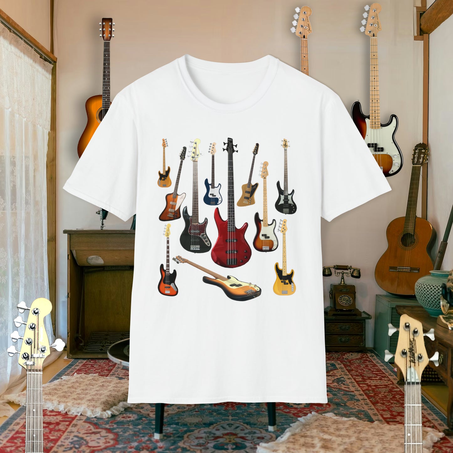 Tshirt-Bass Guitar Collage