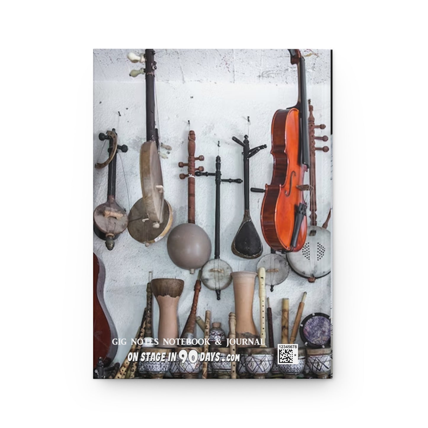 Musician's Gig Notes Hardcover Journal and Notebook-Violin 2