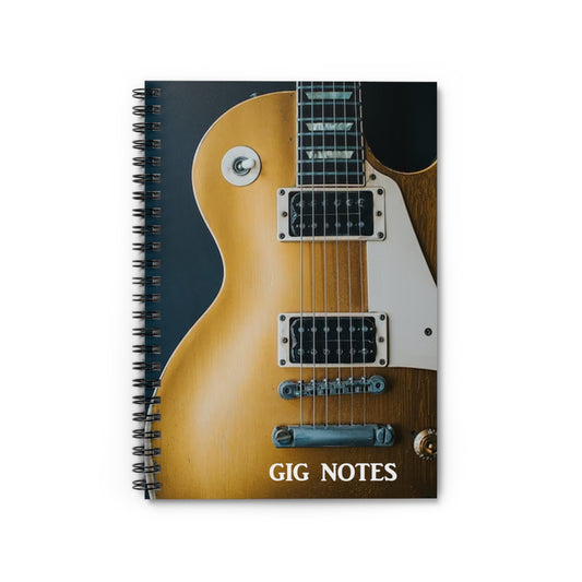 Musician Gig Notes Notebook And Journal-Gibson Electric Guitar