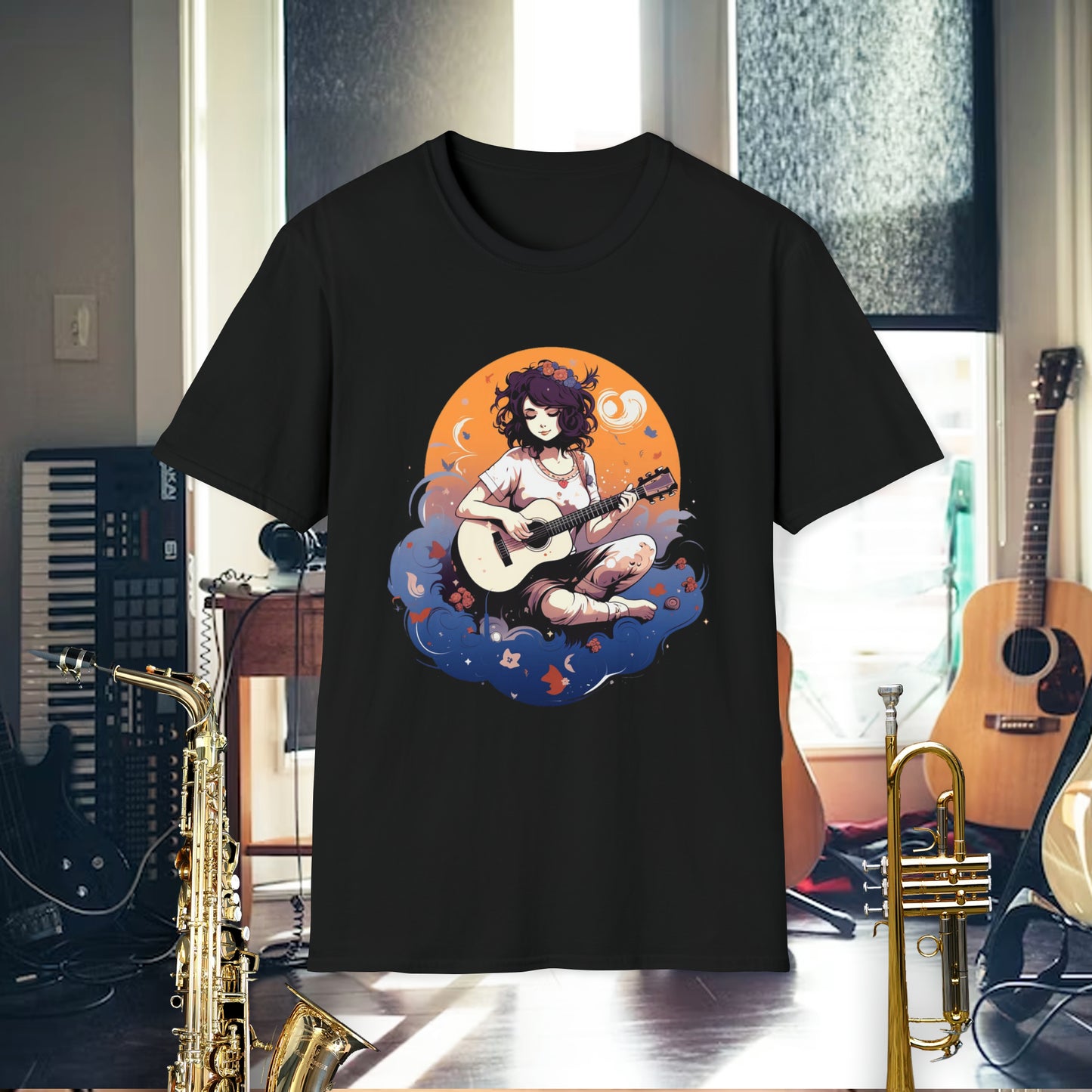 Tshirt-Guitar:Lady Acoustic