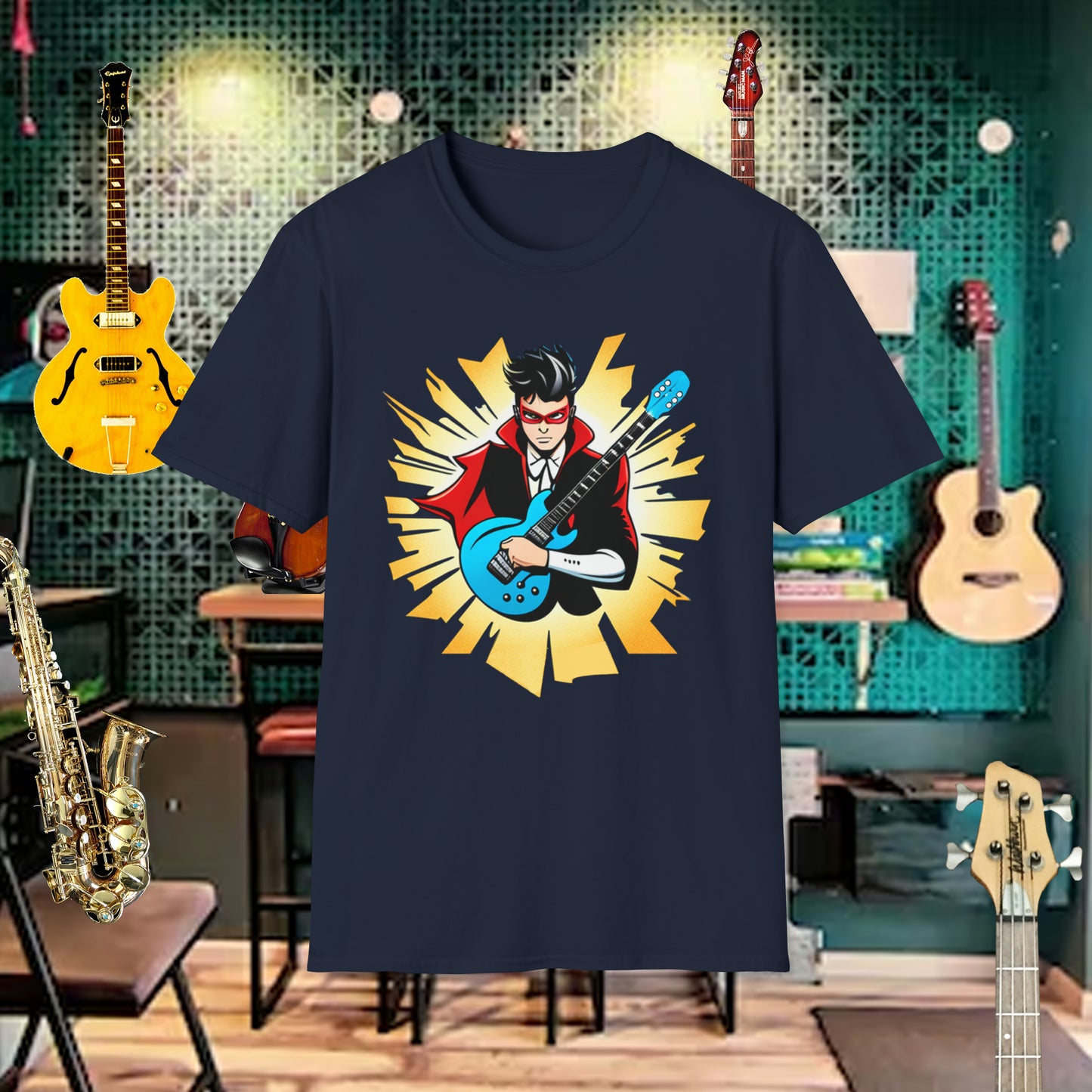 Tshirt-Guitar Superhero