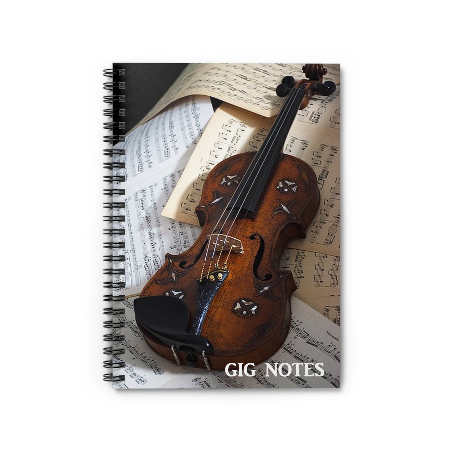 Musician's Gig Notes Notebook And Journal -Violin 2