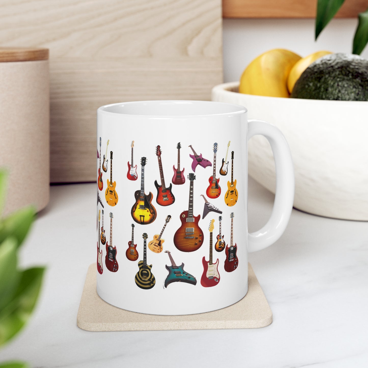 Music Pro Mug-Electric Guitars Collage