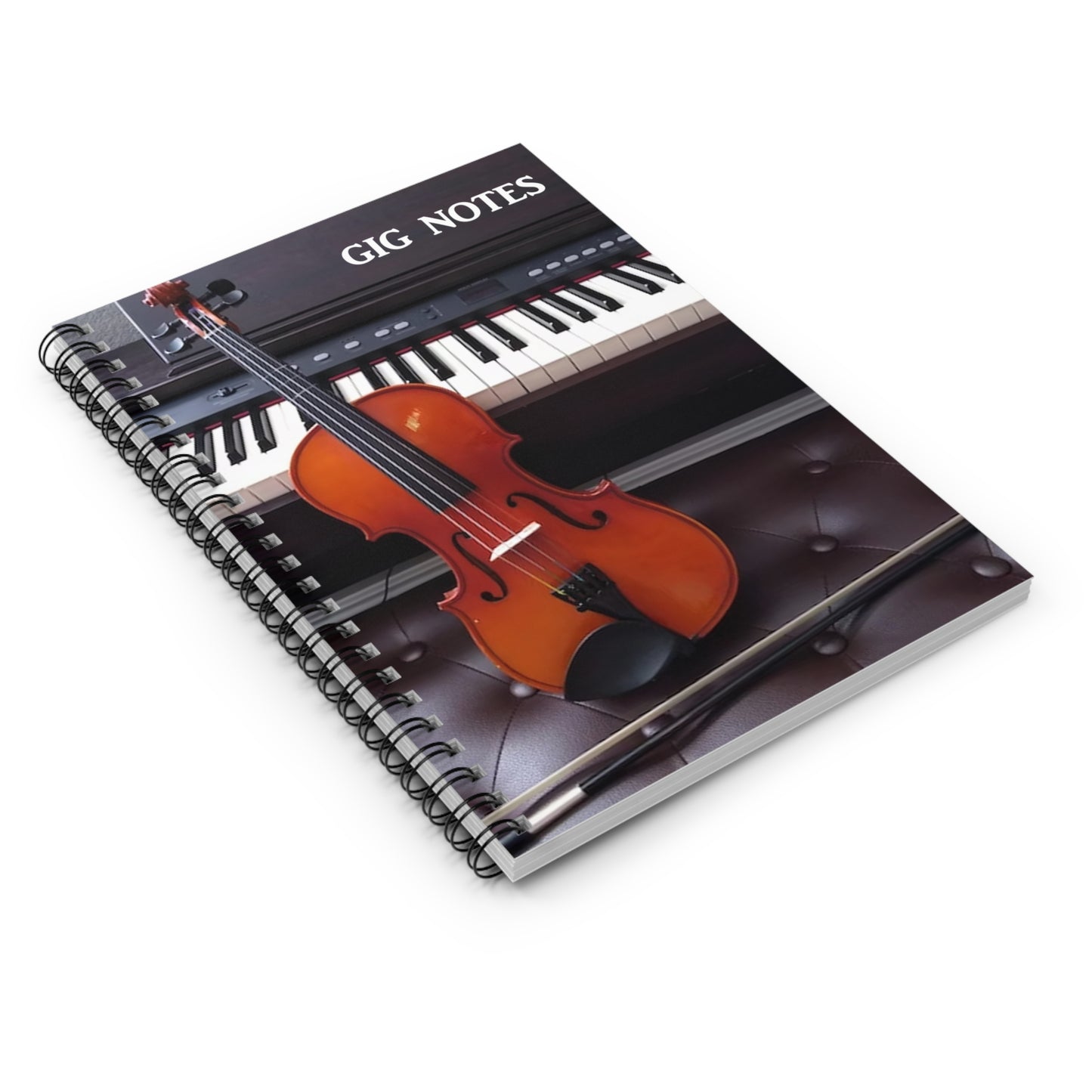 Musician's Gig Notes Notebook And Journal-Violin And Piano