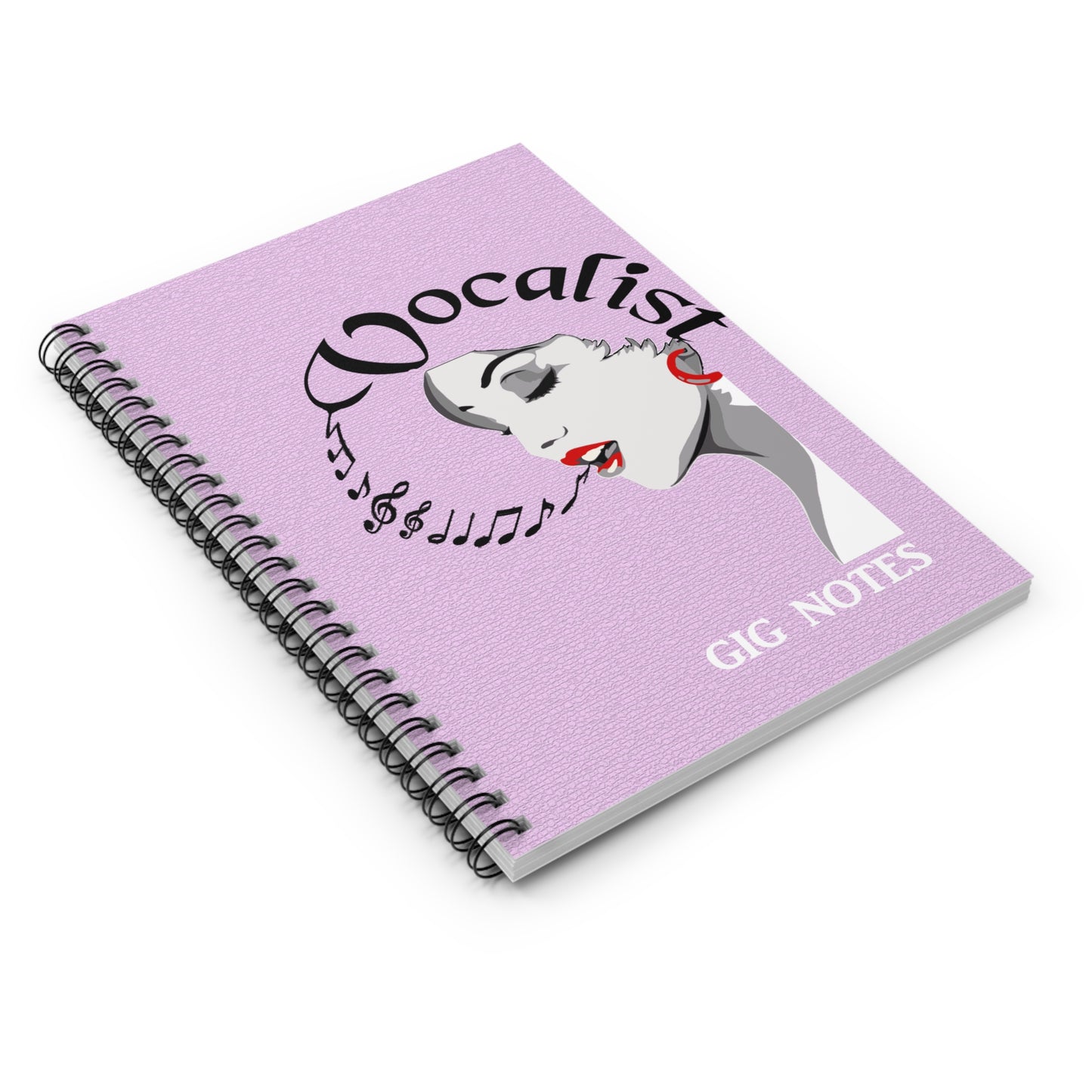 Musician's Gig Notes Notebook And Journal-Vocalist Pink