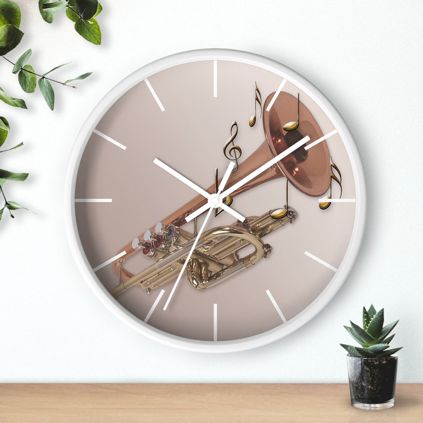 Wall Clock-Trumpet w/Notes