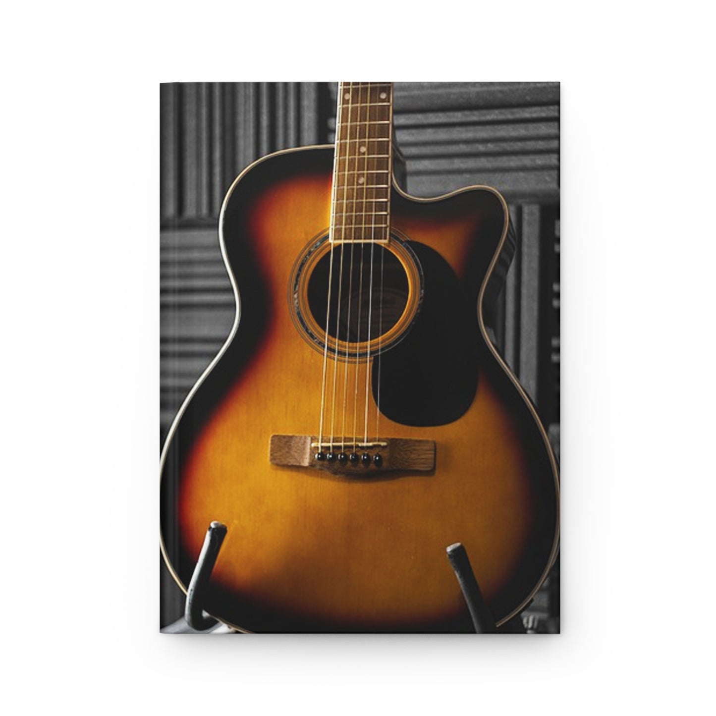 Musician's Gig Notes Hardcover Journal And Notebook-Acoustic Guitar