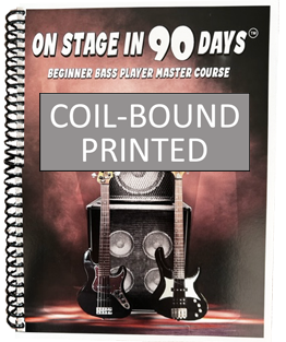 ON STAGE IN 90 DAYS BASS PLAYER MASTER COURSE COIL BOUND & PRINTED