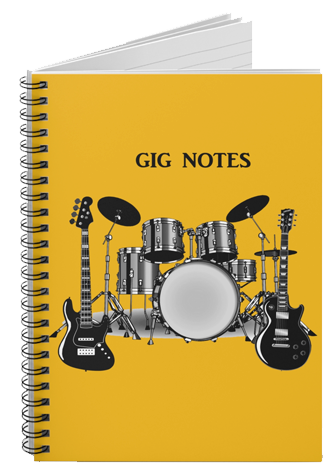 3 Piece Band Gig Notes Notebook and Journal