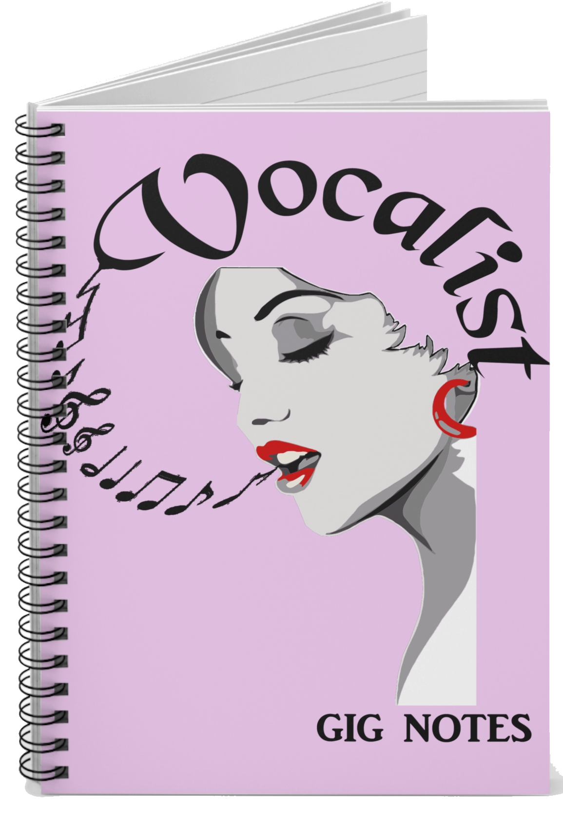 Musician's Gig Notes Notebook And Journal-Vocalist