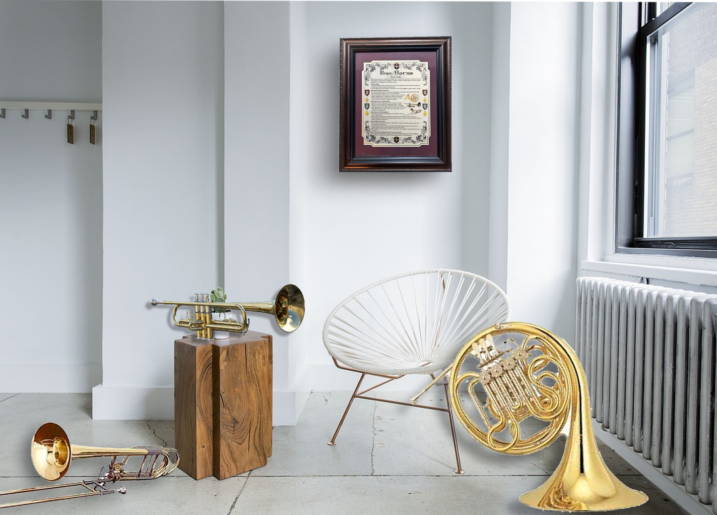 Historic Profile Ready For Framing: Brass-Horns