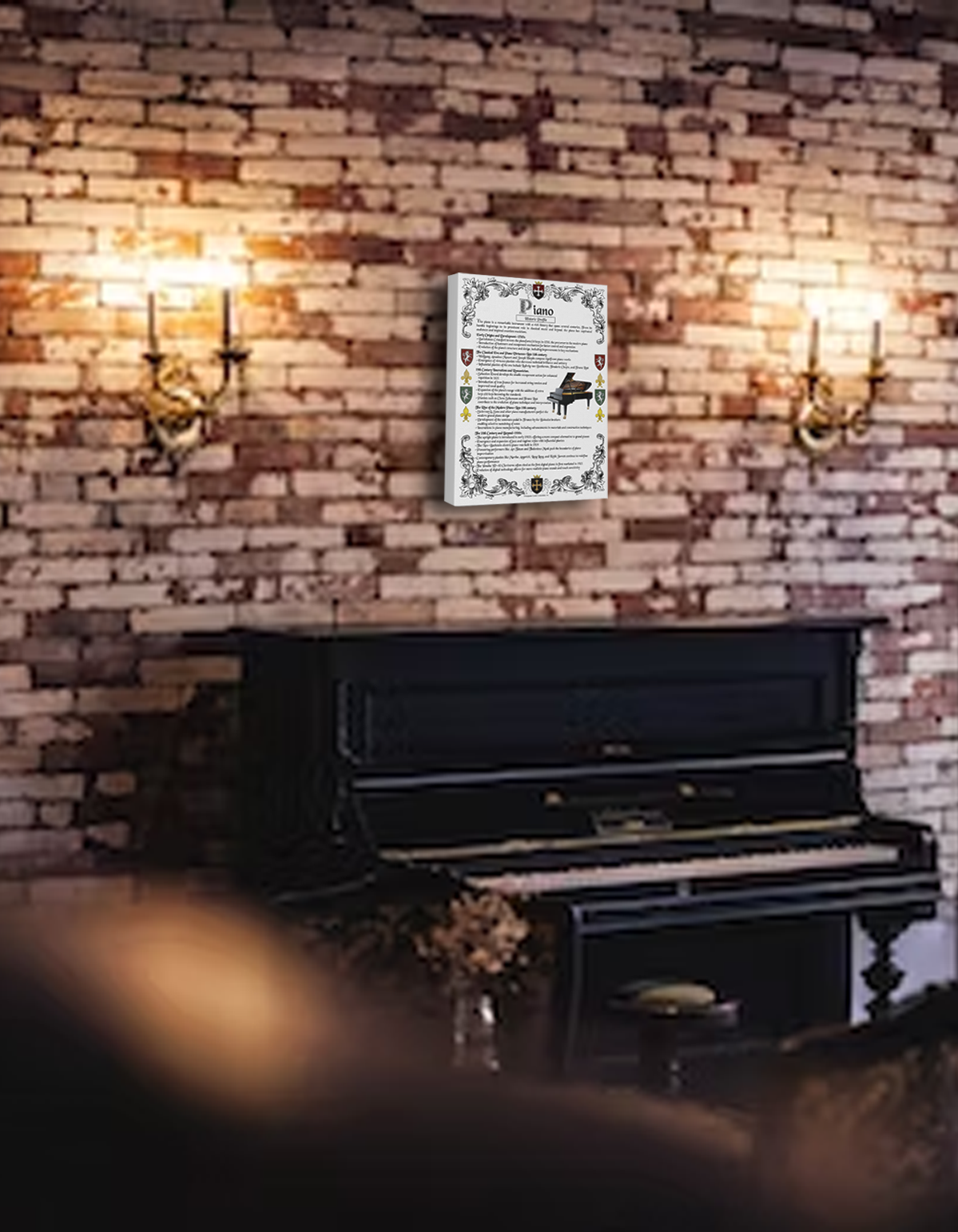 Historic Profile Canvas Gallery Wrap-Piano